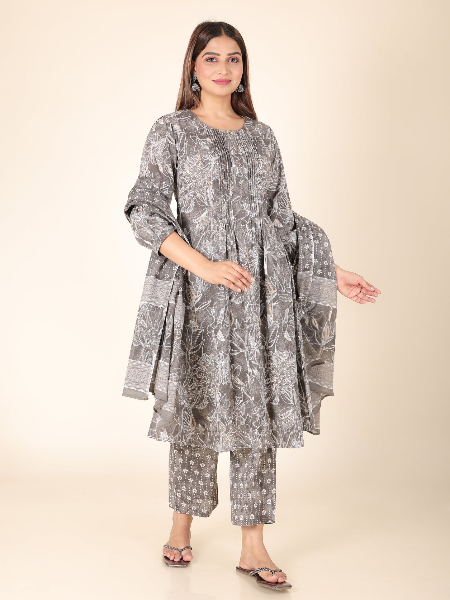 Soft Cotton Floral Kurta