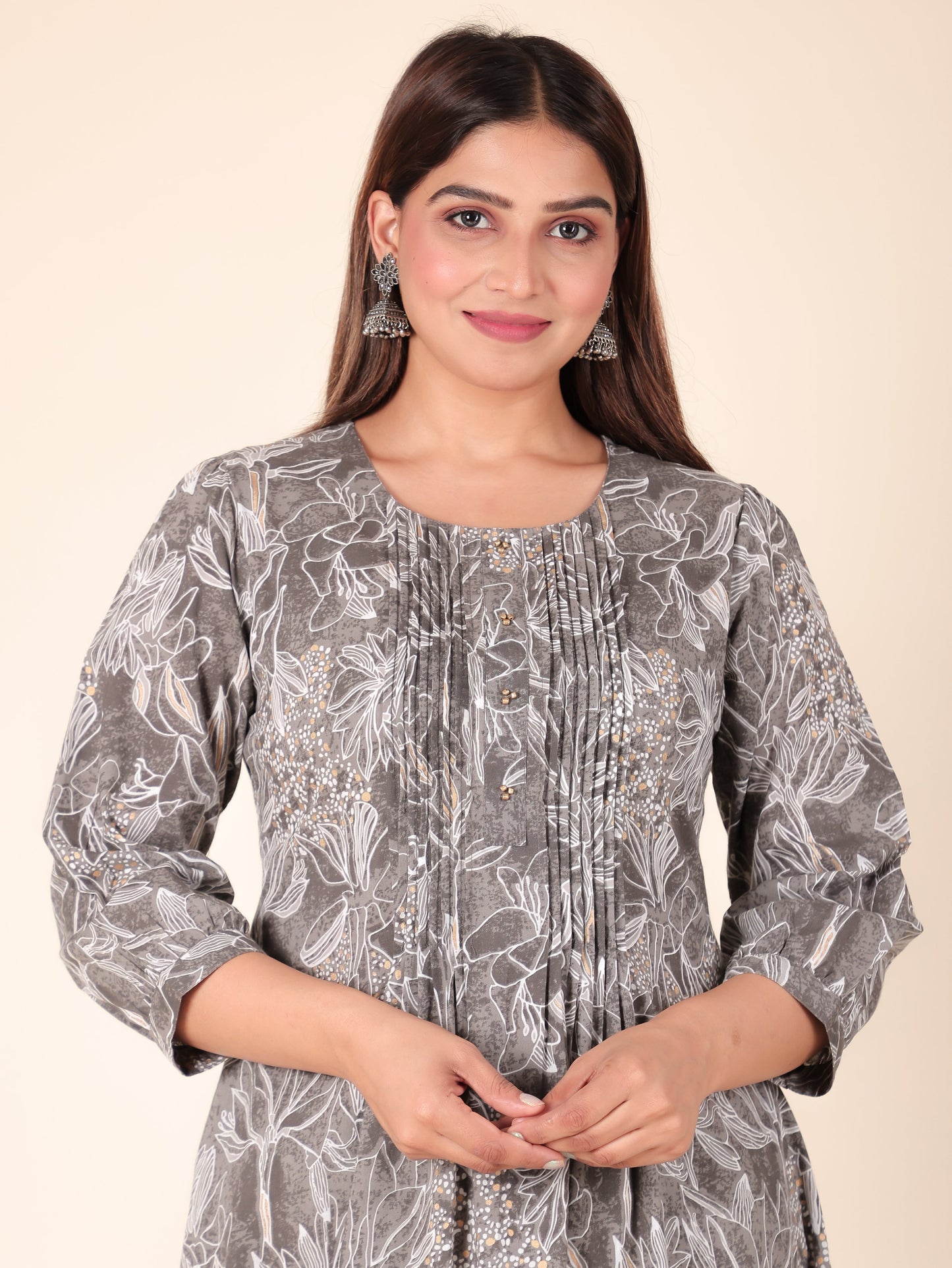 Soft Cotton Floral Kurta