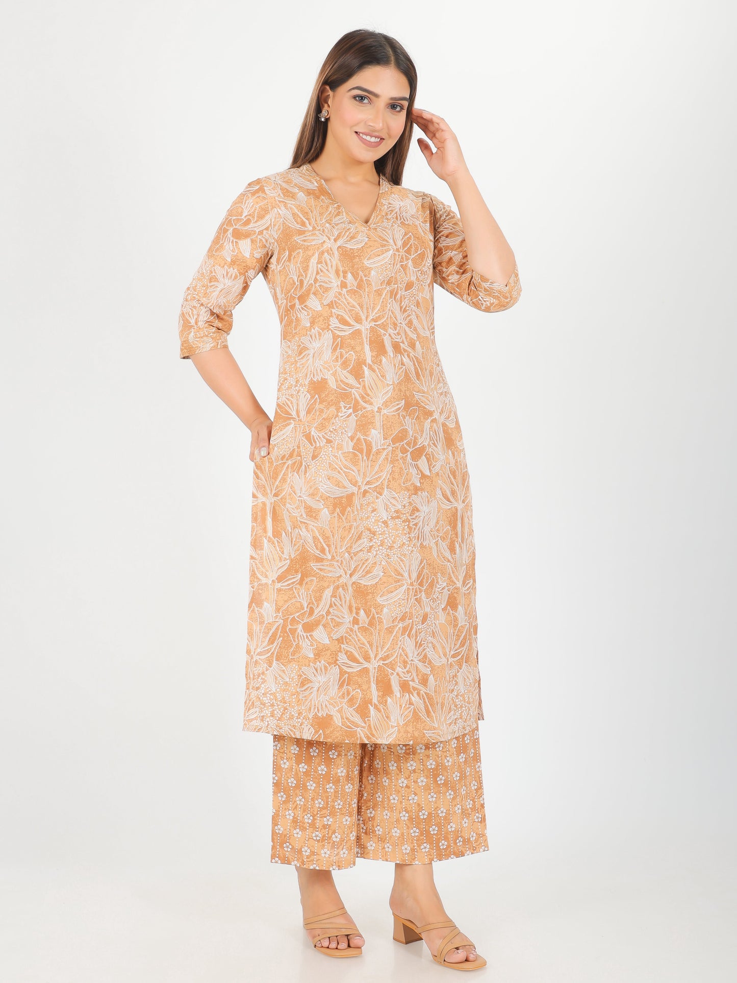 Soft Cotton Floral Kurta