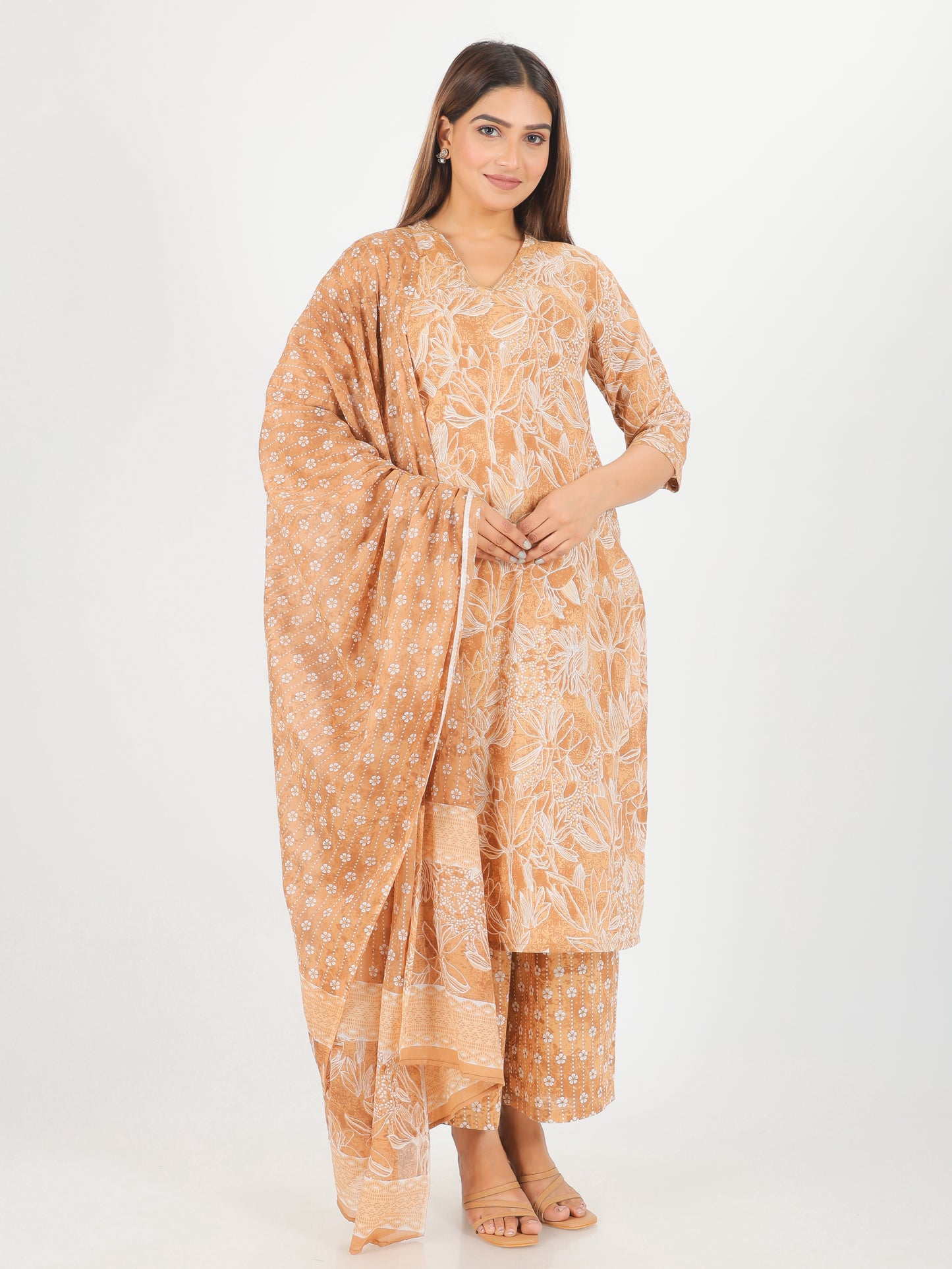 Soft Cotton Floral Kurta