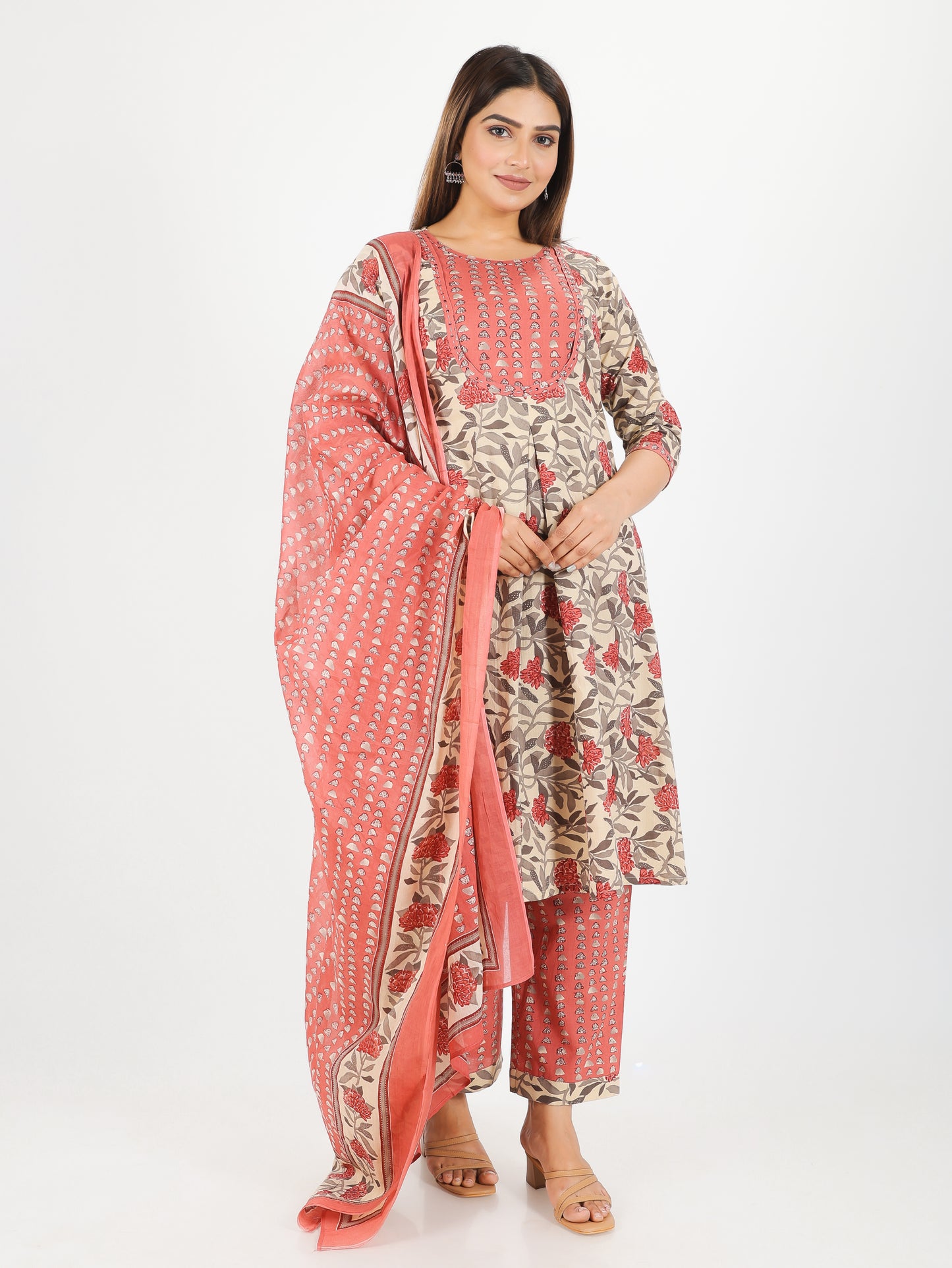 Voile Cotton Floral Dupatta