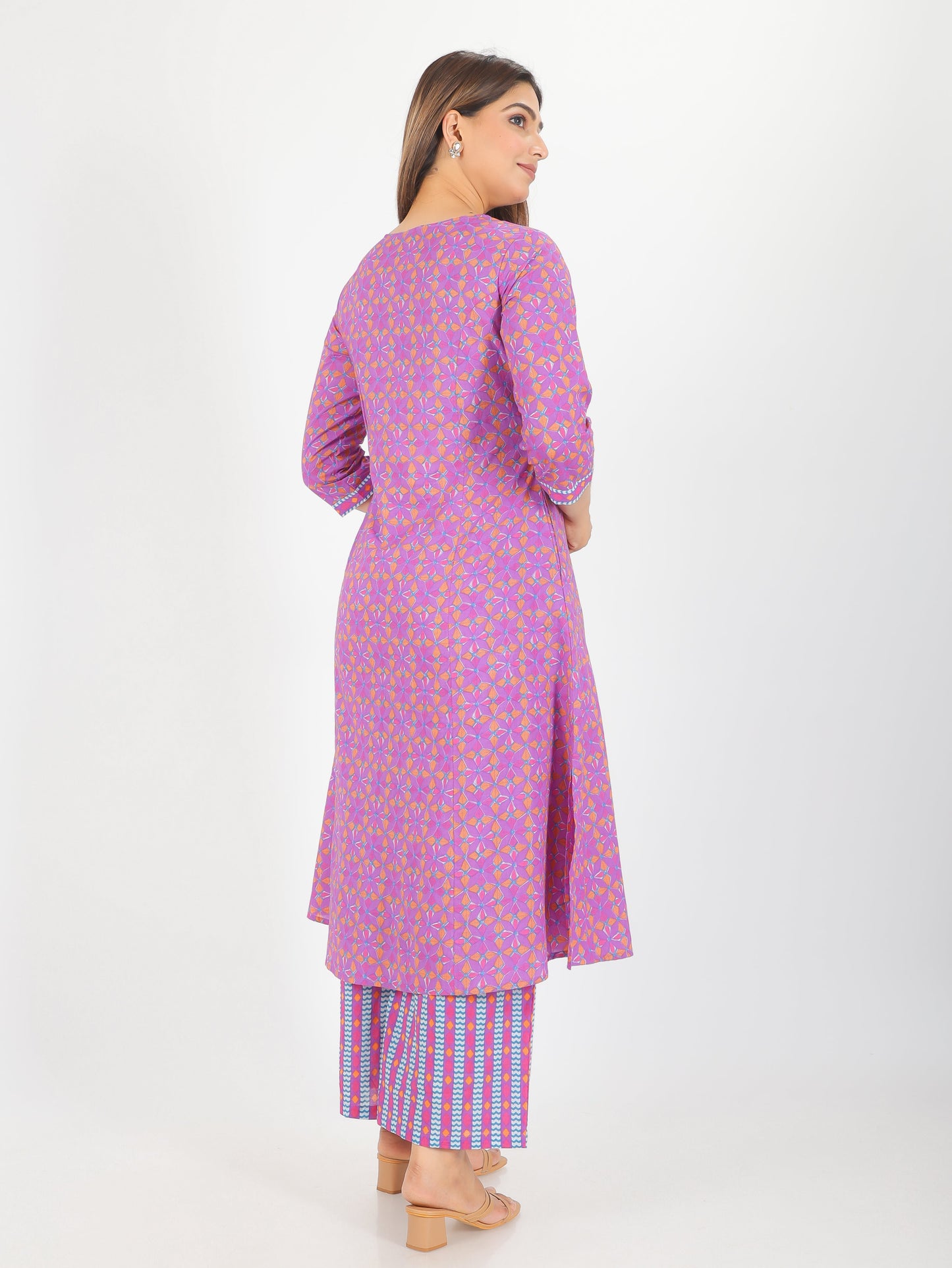 Soft Cotton Geometric Kurta