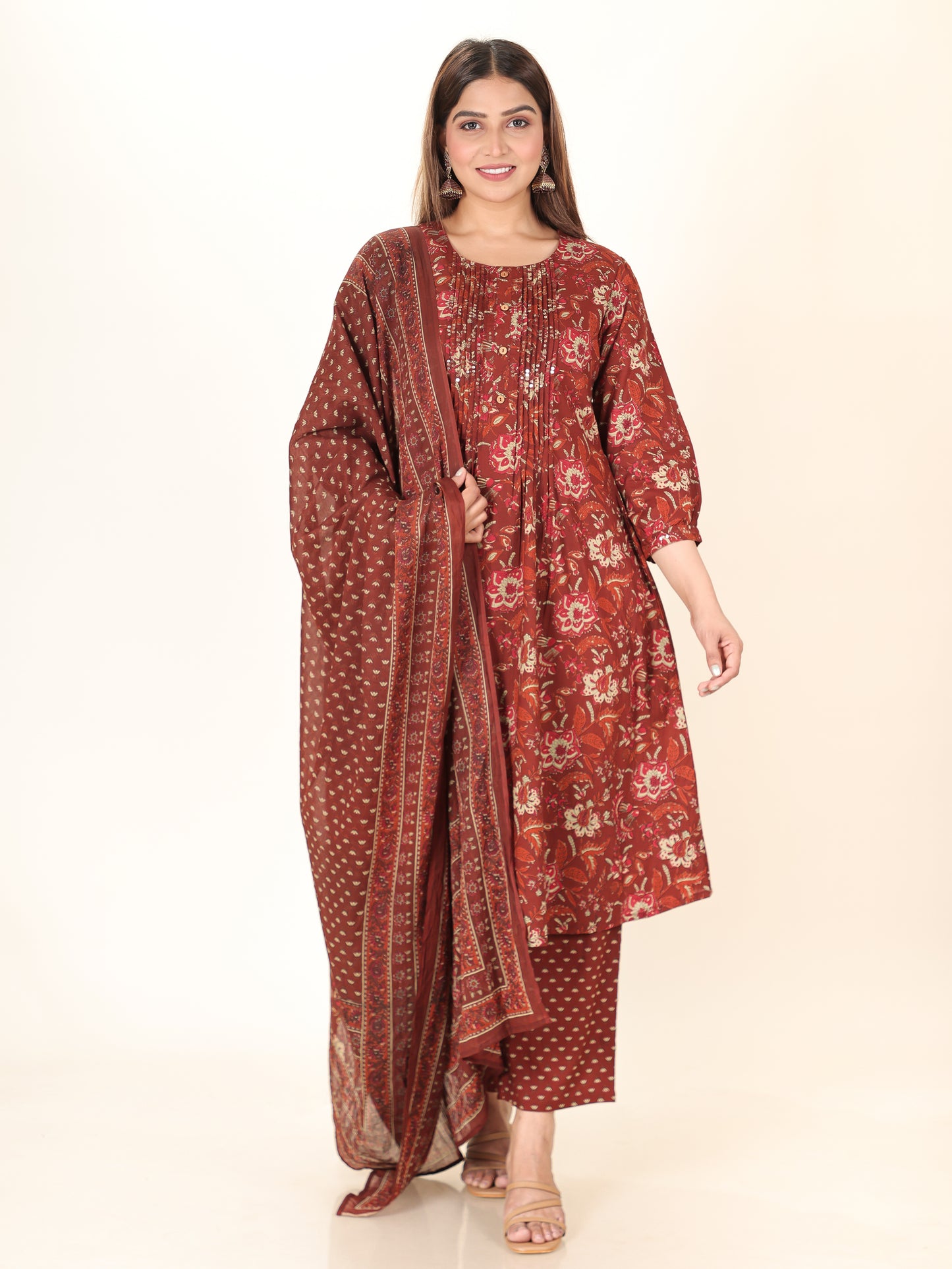 Soft Cotton Floral Kurta