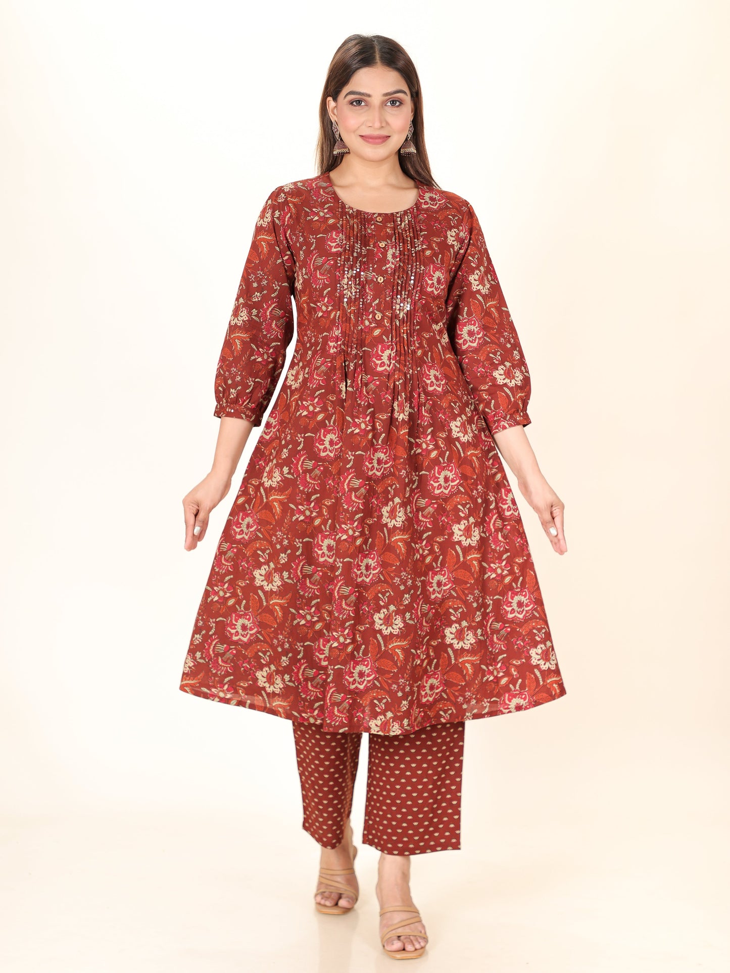 Soft Cotton Floral Kurta