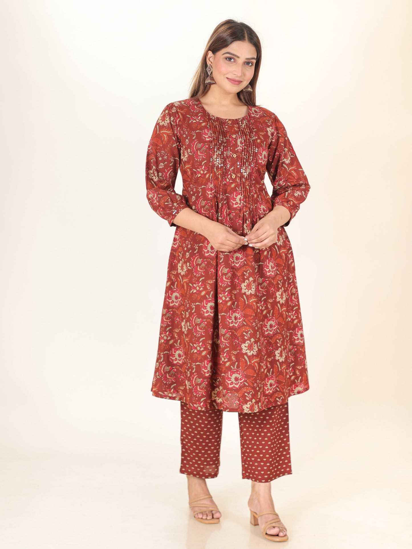 Soft Cotton Floral Kurta