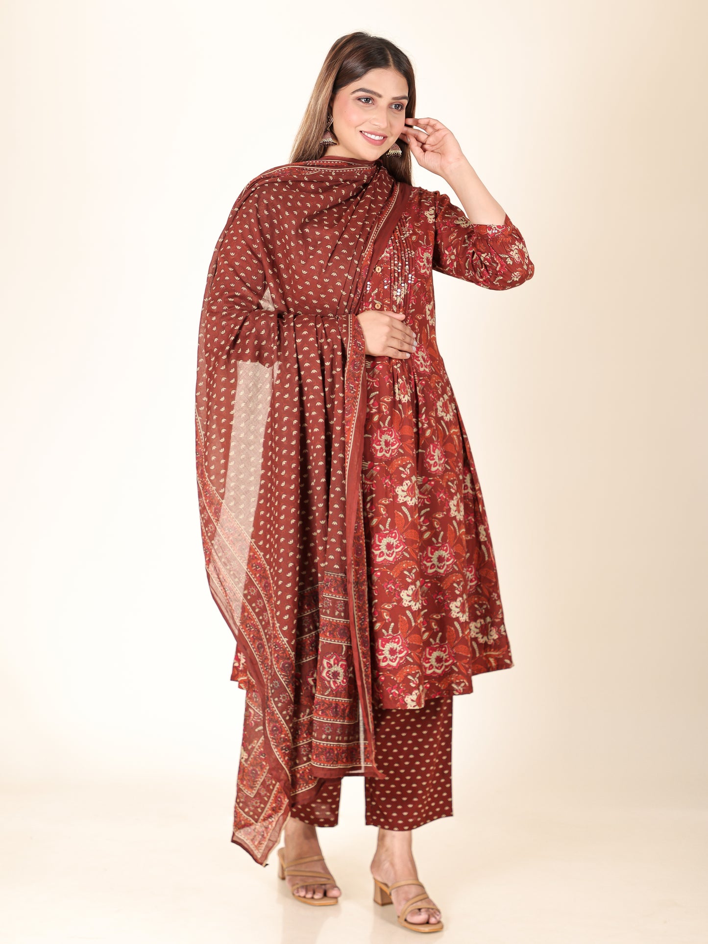 Soft Cotton Floral Kurta