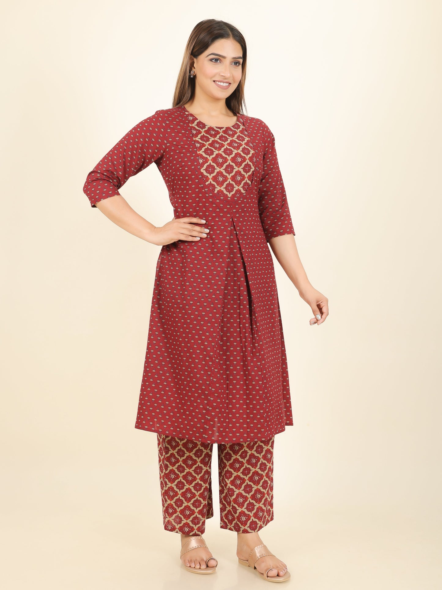 Soft Cotton Floral Kurta