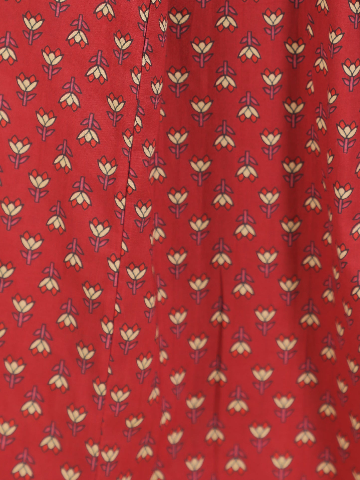 Soft Cotton Floral A-line Maroon Kurta
