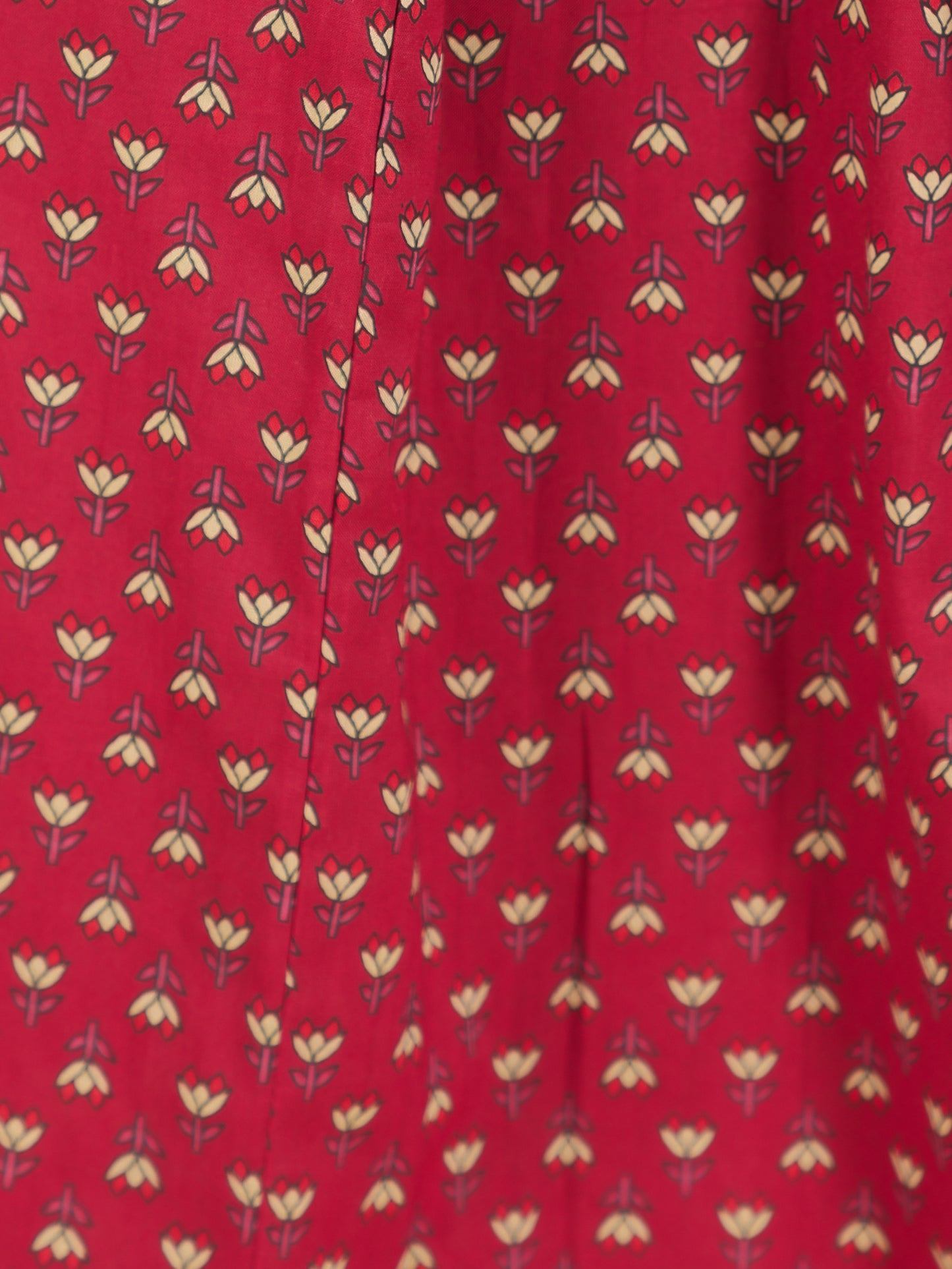 Soft Cotton Floral A-line Maroon Kurta
