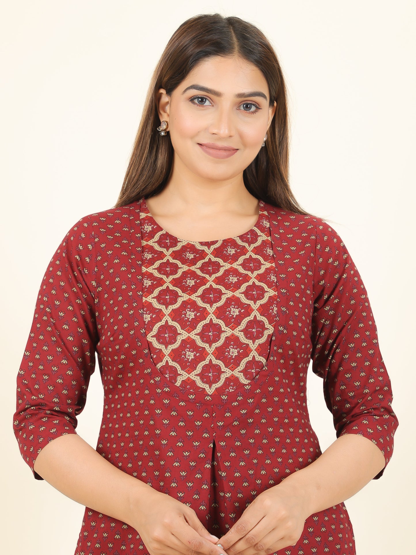 Soft Cotton Floral Kurta