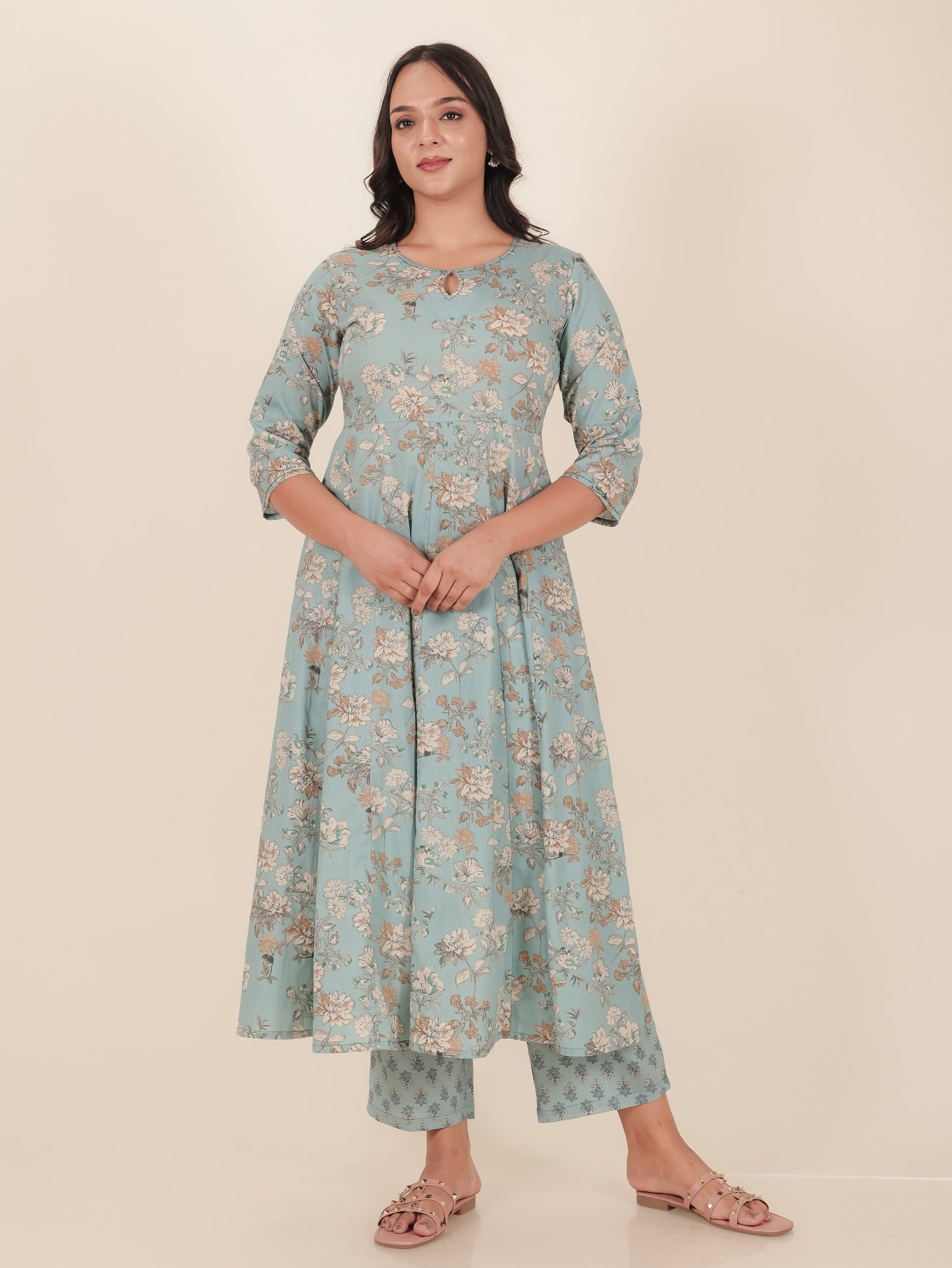 Soft Cotton Floral Kurta