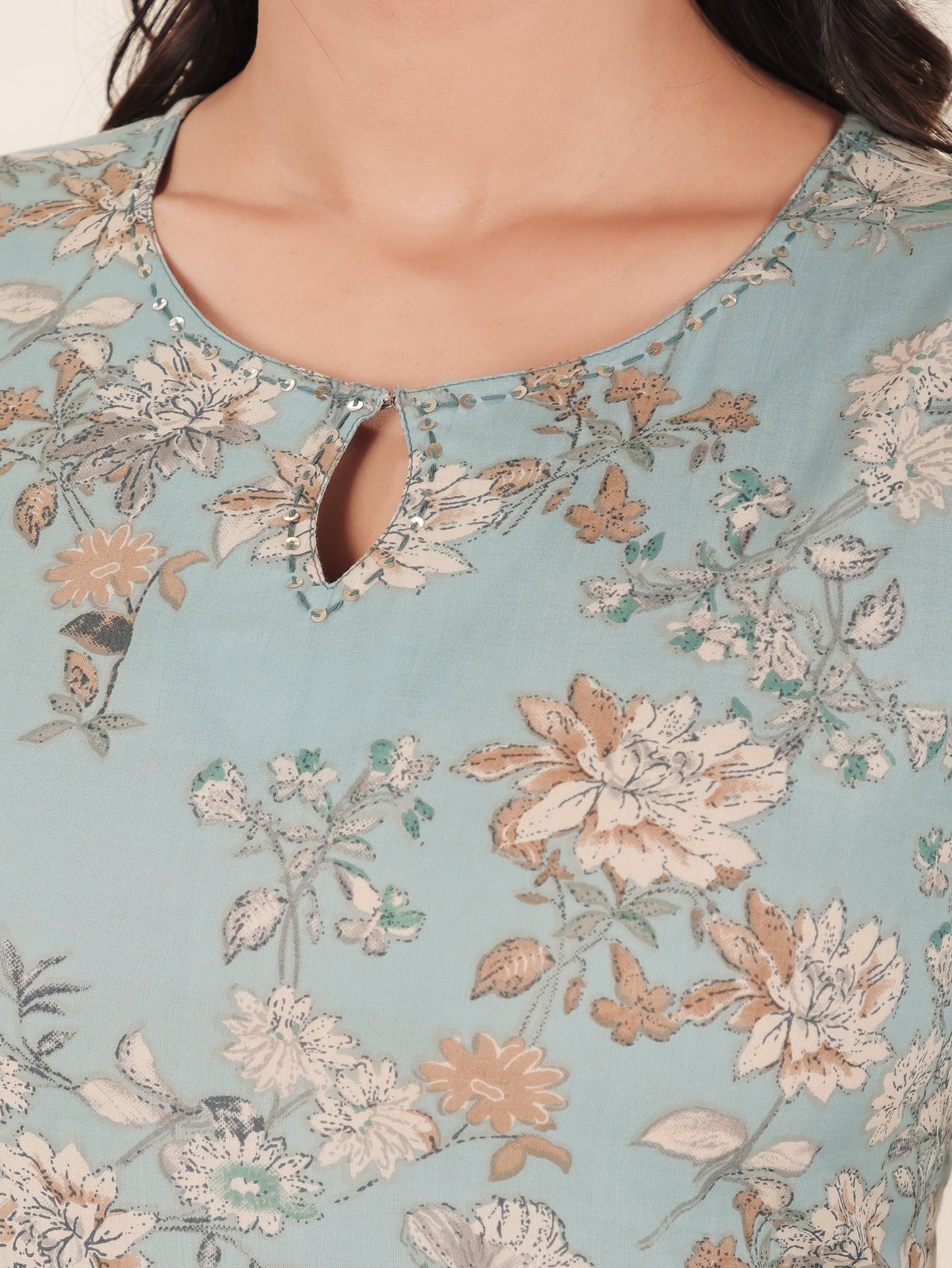 Soft Cotton Floral Kurta