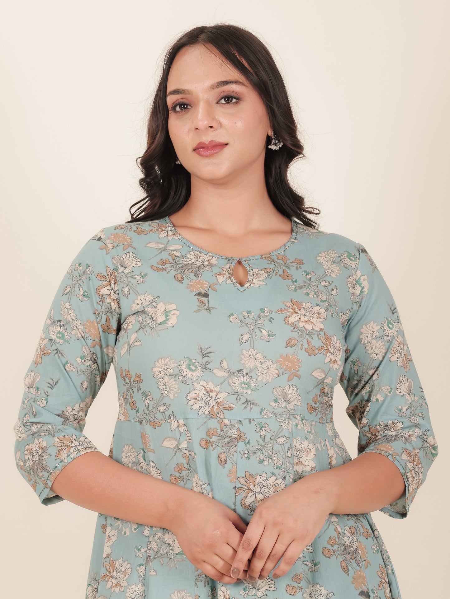 Soft Cotton Floral Kurta