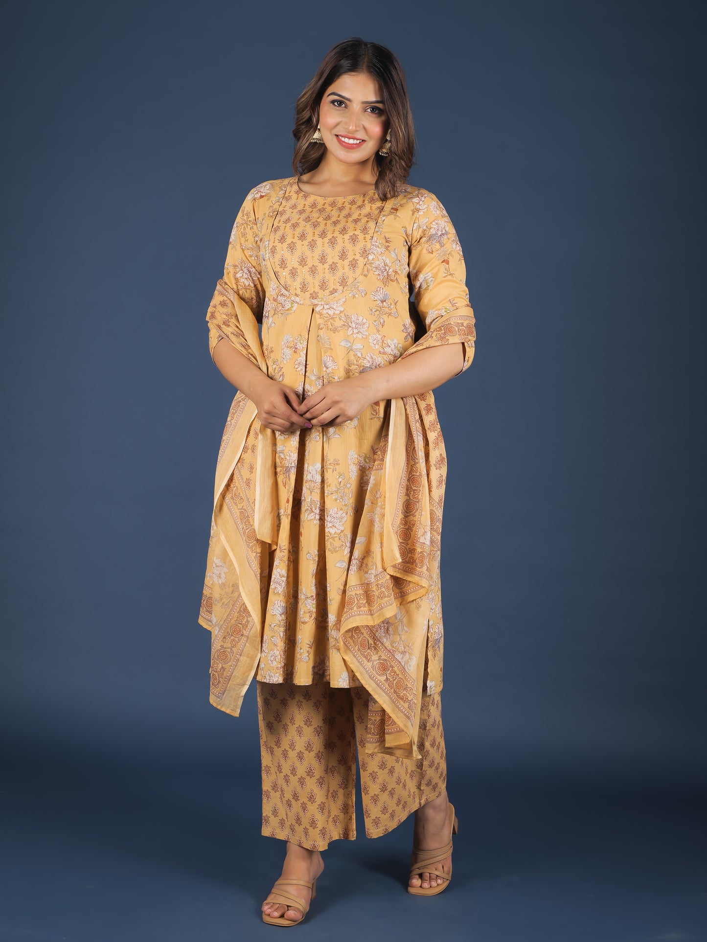 Soft Cotton Floral Kurta