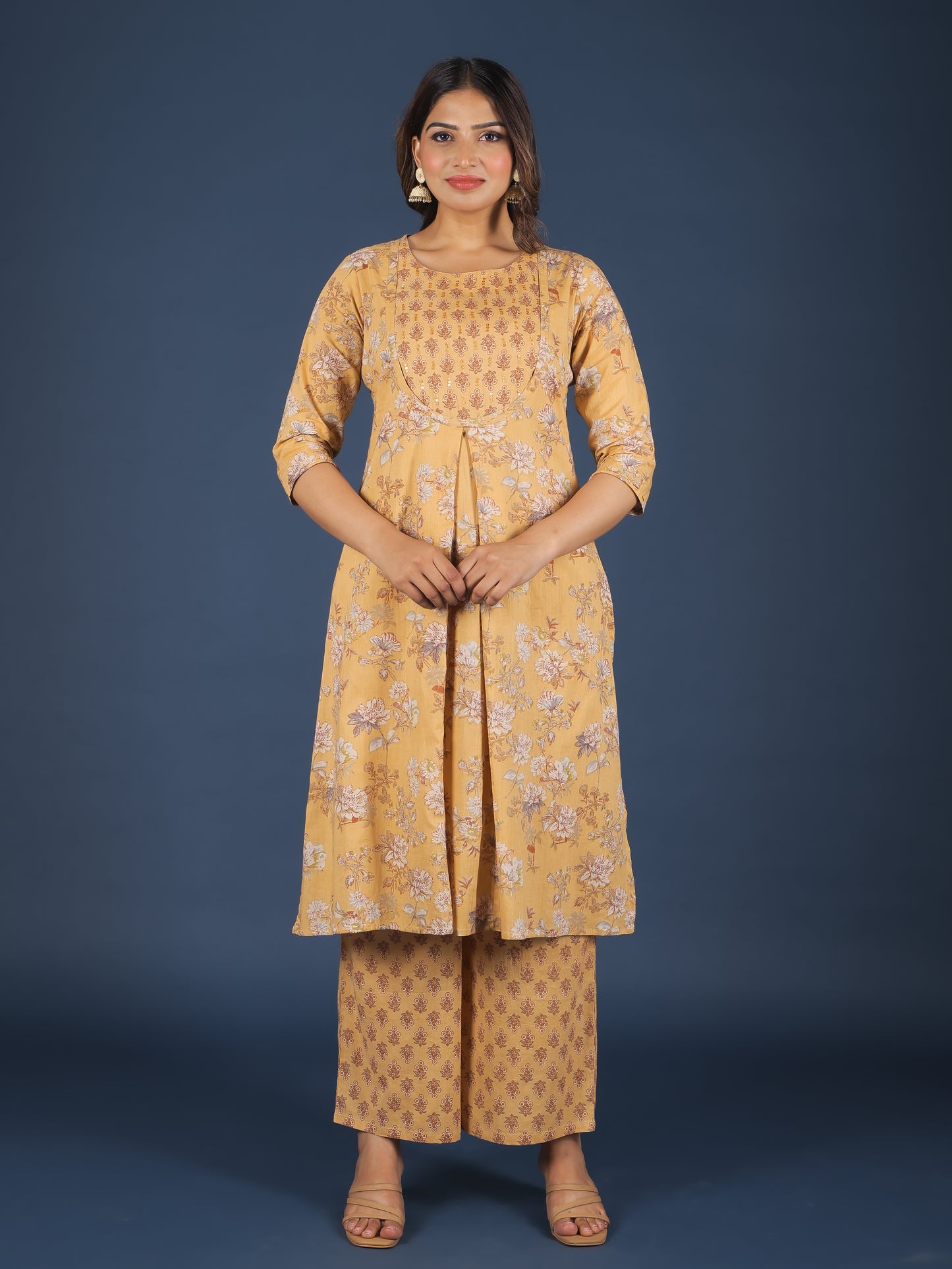 Soft Cotton Floral Kurta