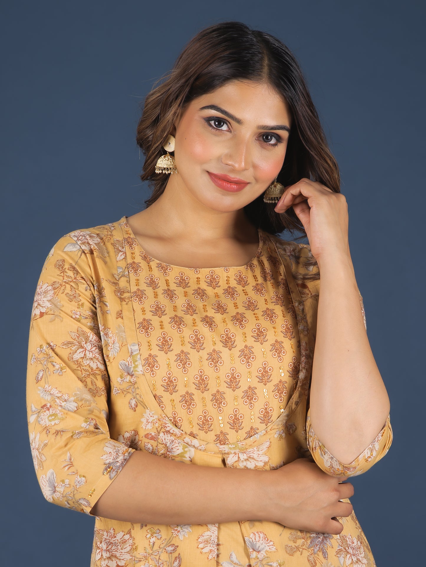 Soft Cotton Floral Kurta