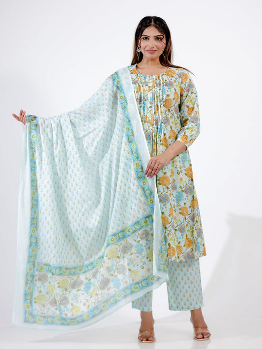 Voile Cotton Floral Dupatta