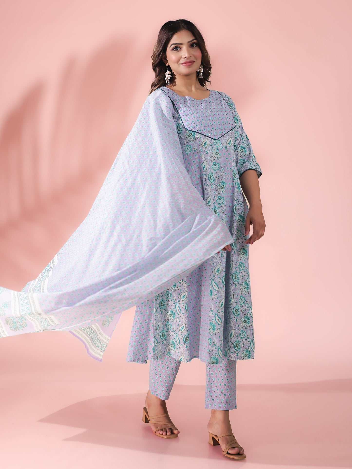 Soft Cotton Floral Kurta