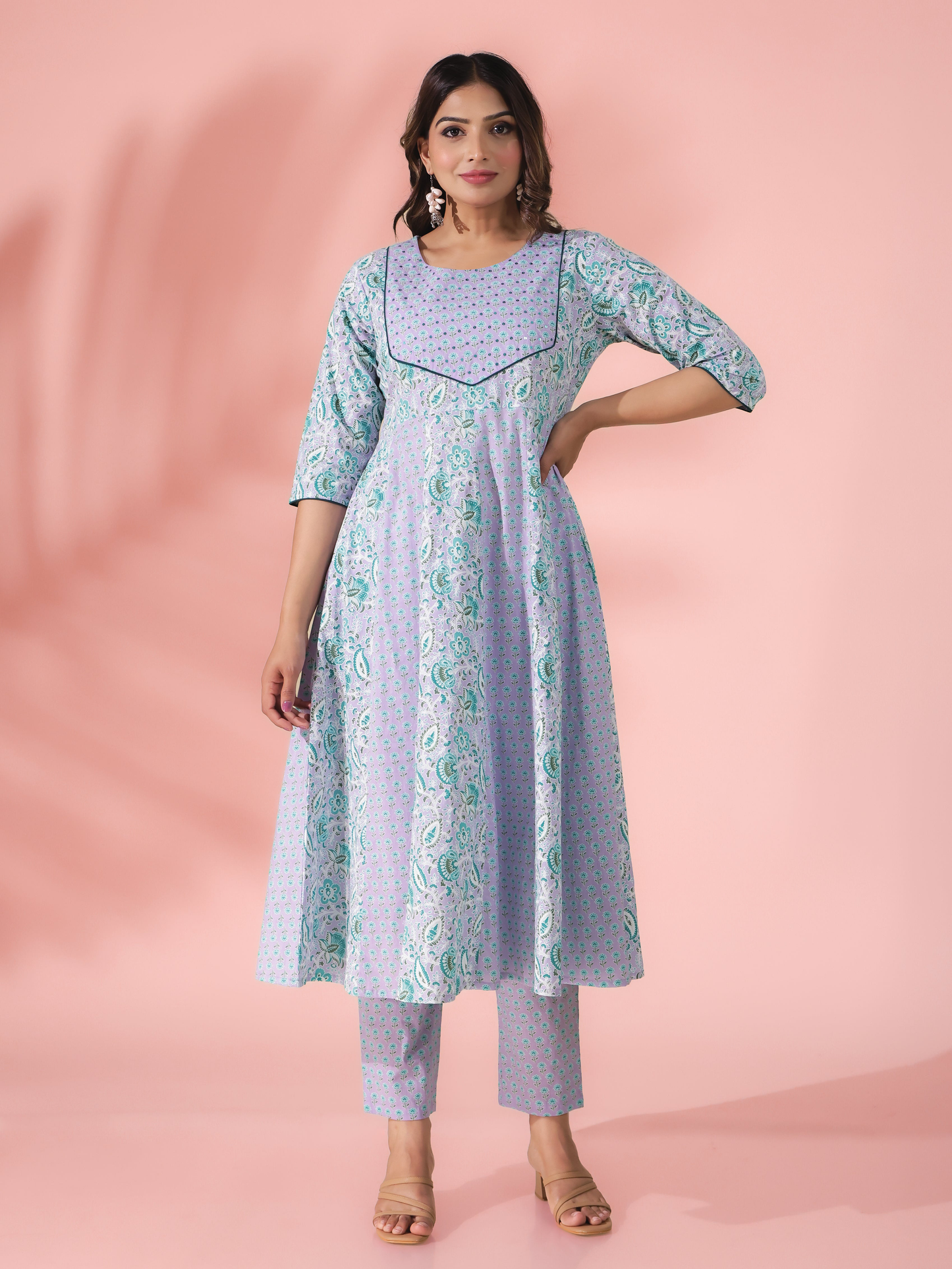 Soft Cotton Floral Kurta