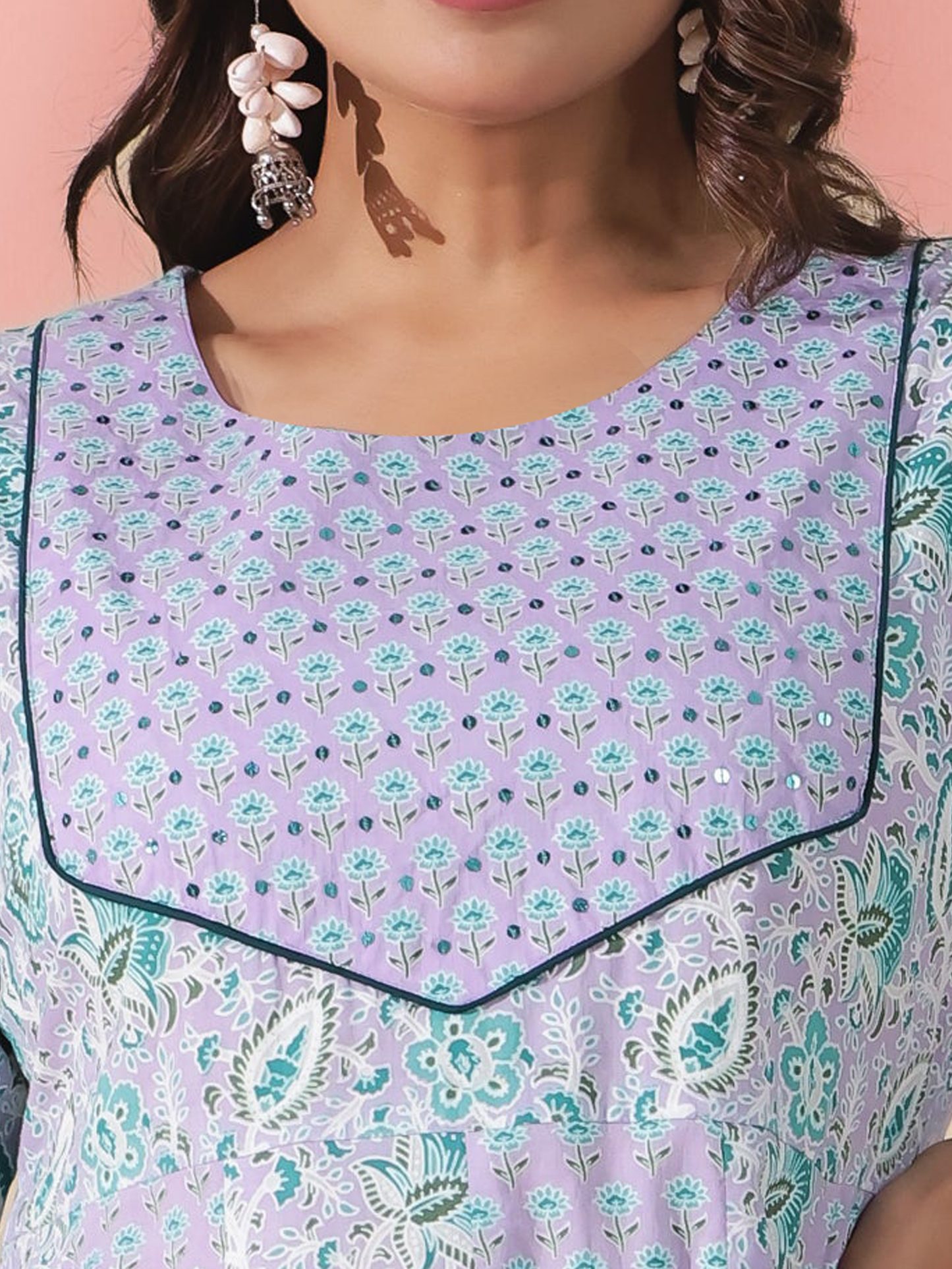 Soft Cotton Floral Kurta