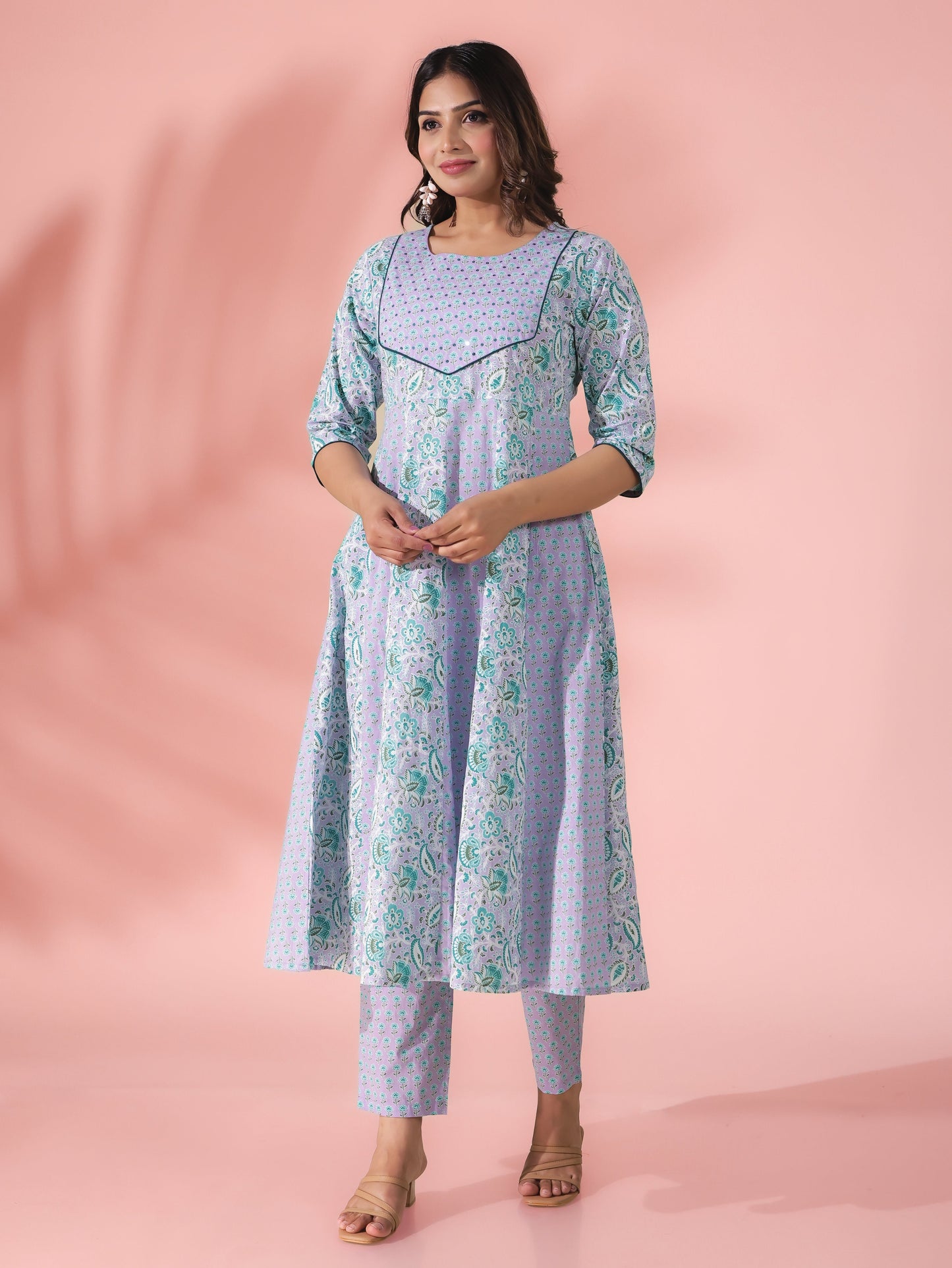 Soft Cotton Floral Kurta