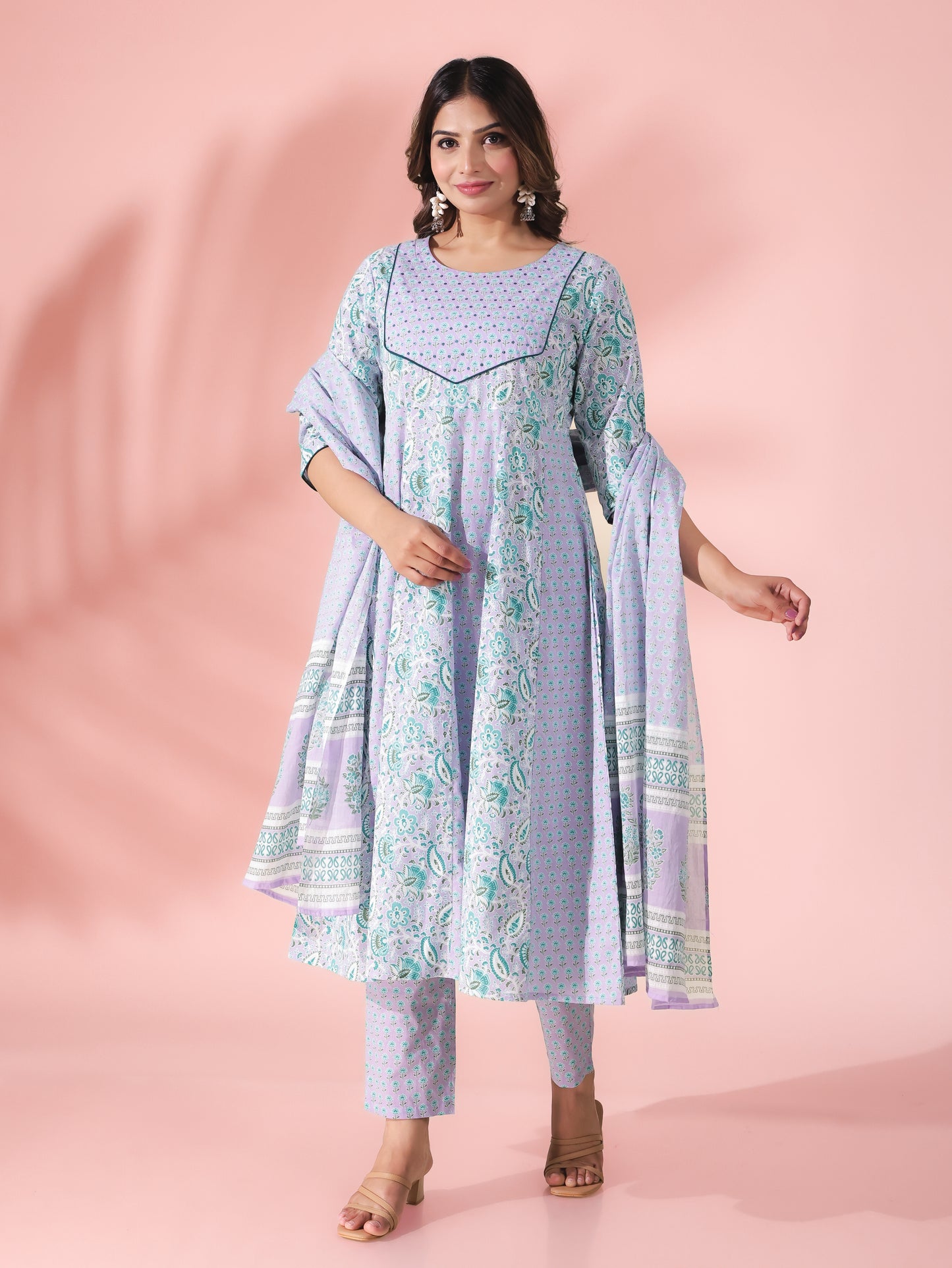 Soft Cotton Floral Kurta