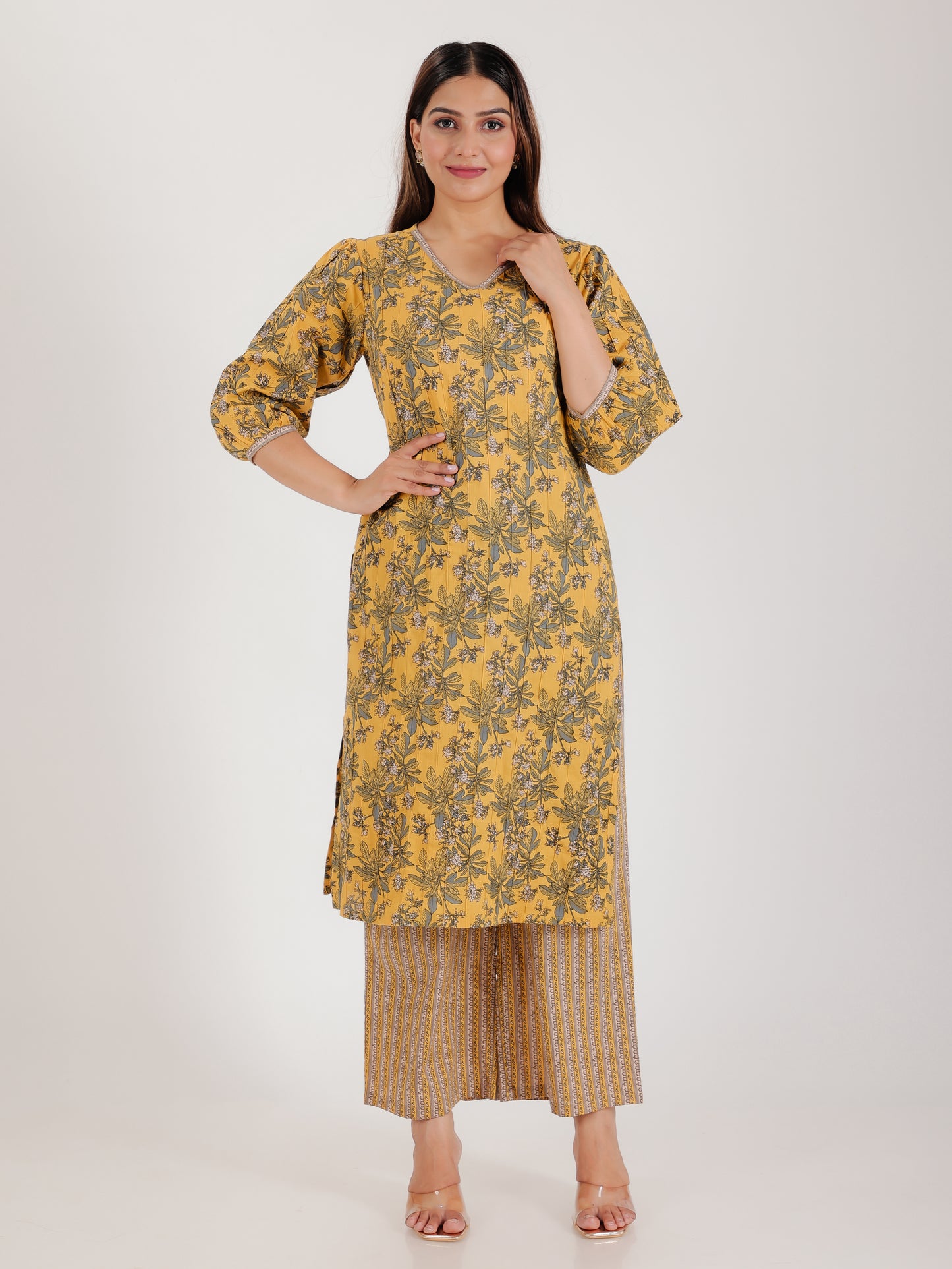 Soft Cotton Floral Kurta