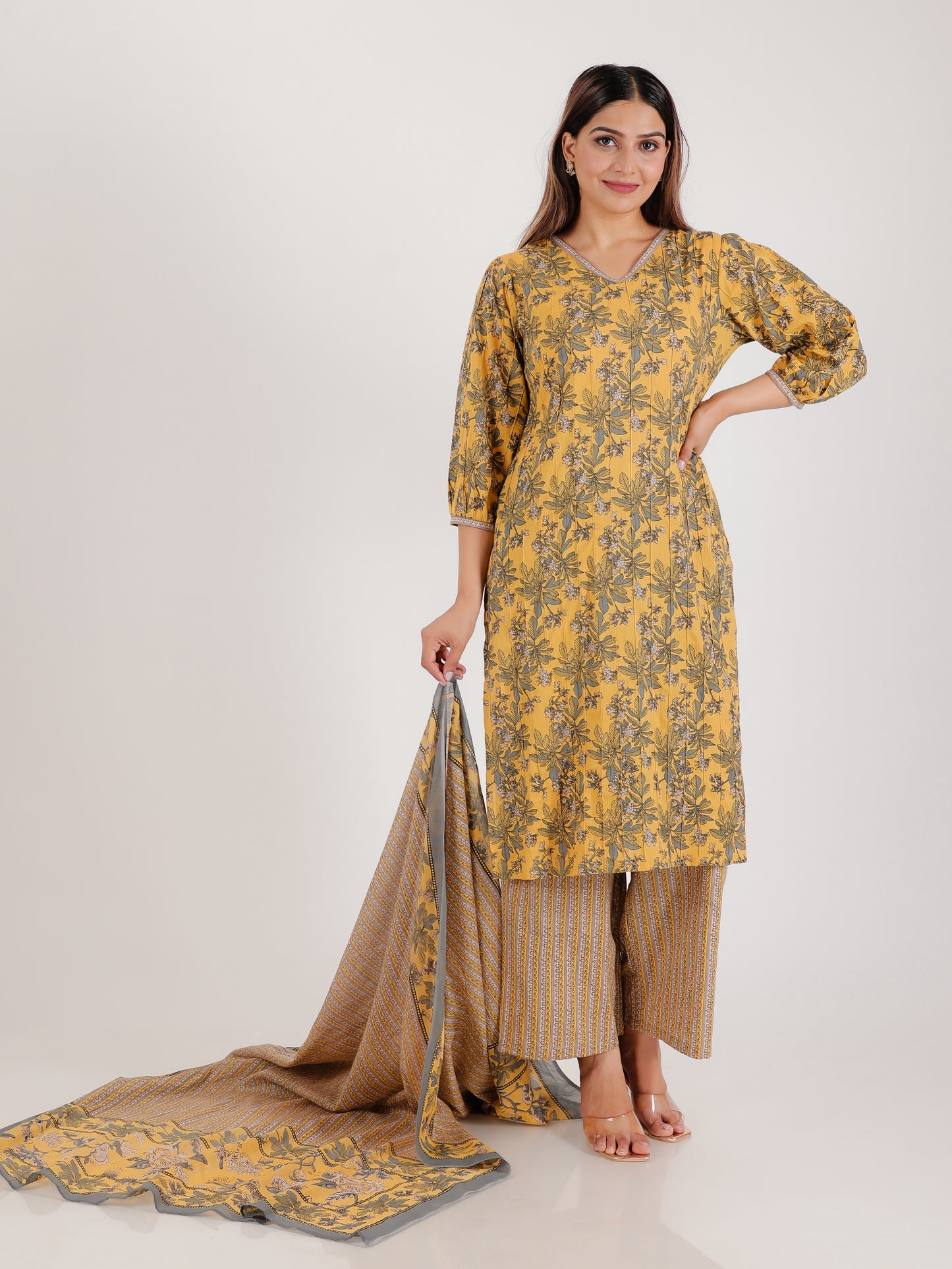 Soft Cotton Floral Kurta