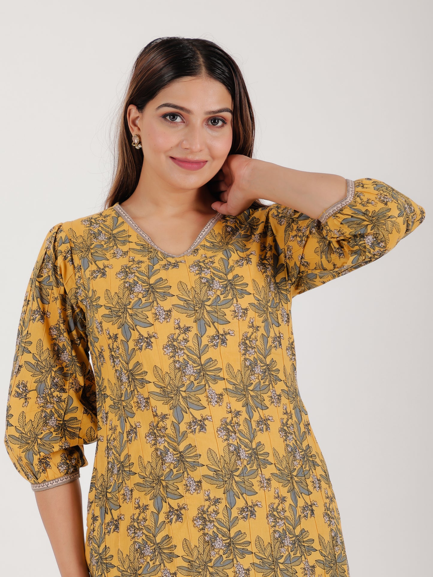 Soft Cotton Floral Kurta