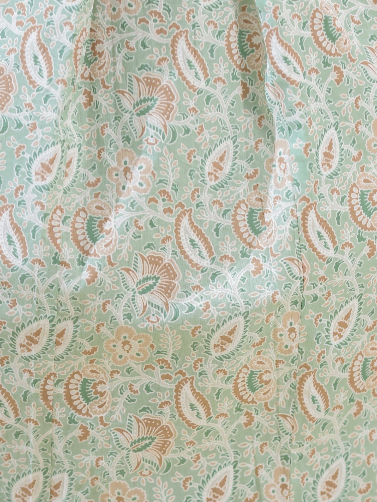 Soft Cotton Floral A-line Green Kurta