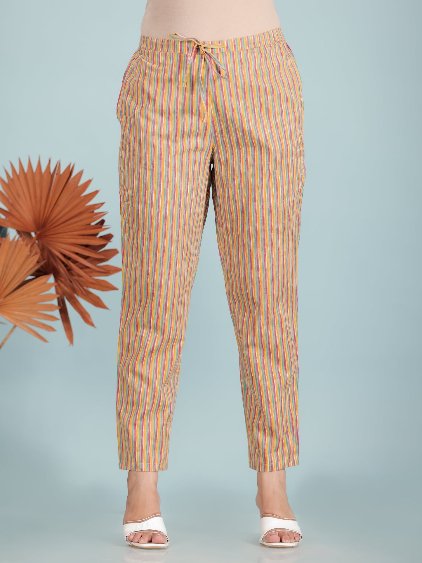 Soft Cotton Striped Pant