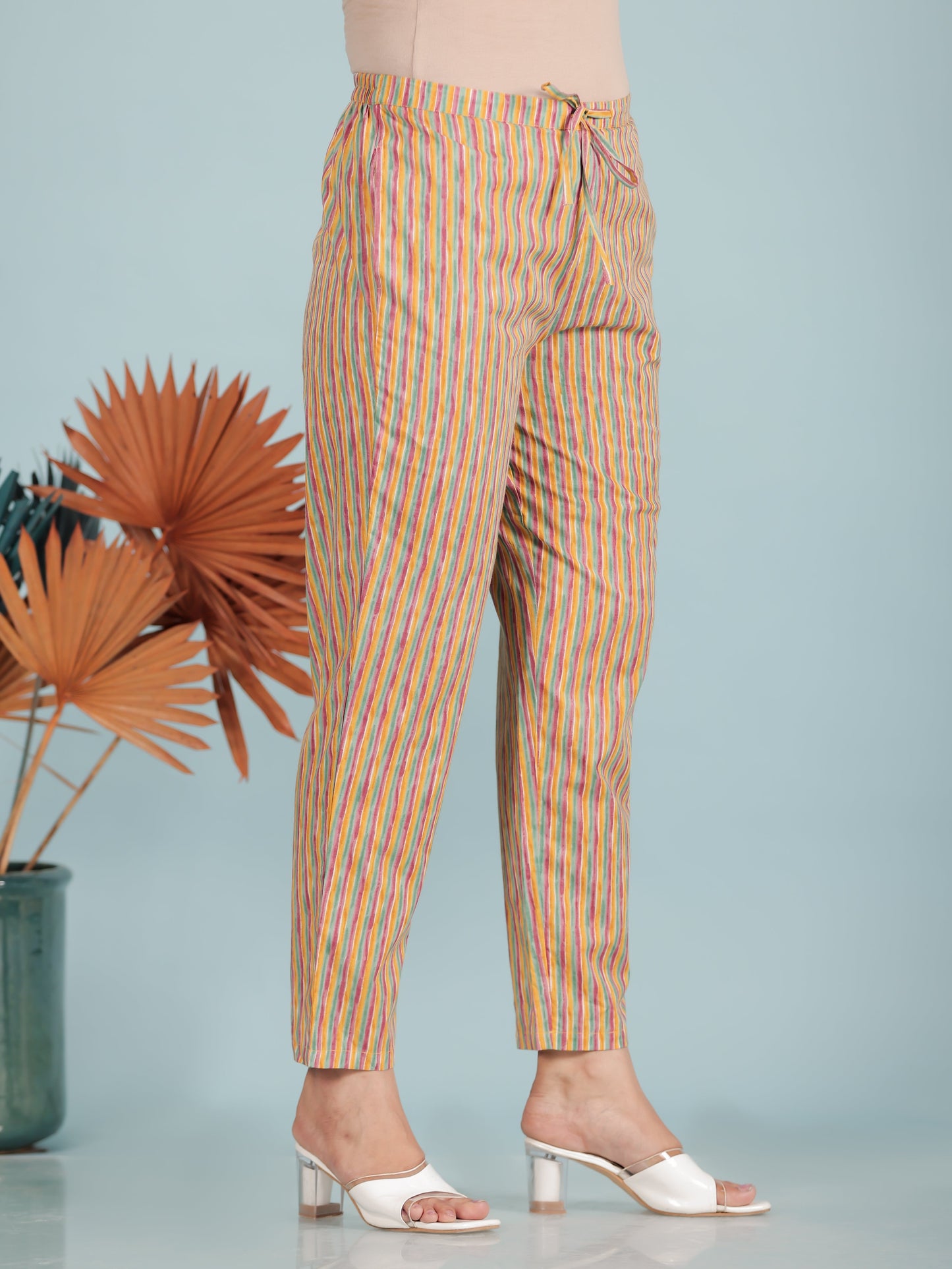 Soft Cotton Striped Pant