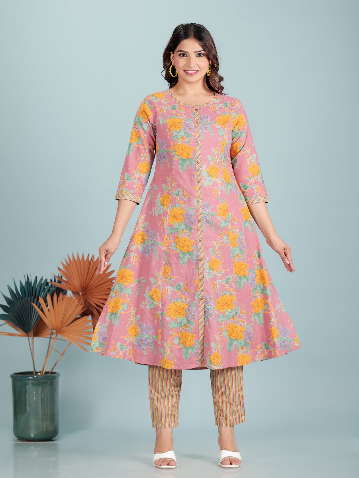 Soft Cotton Floral Kurta