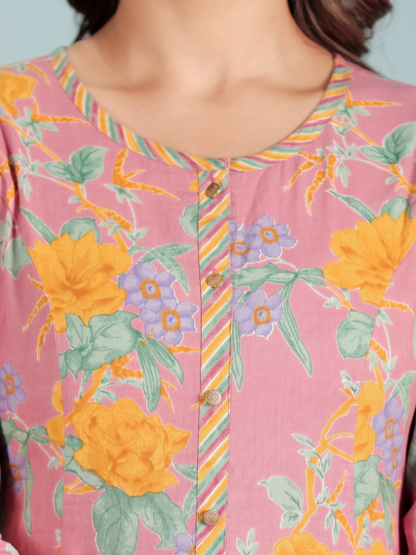 Soft Cotton Floral Kurta