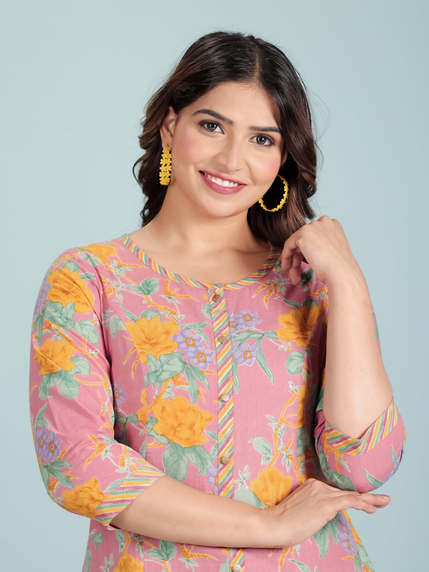 Soft Cotton Floral Kurta