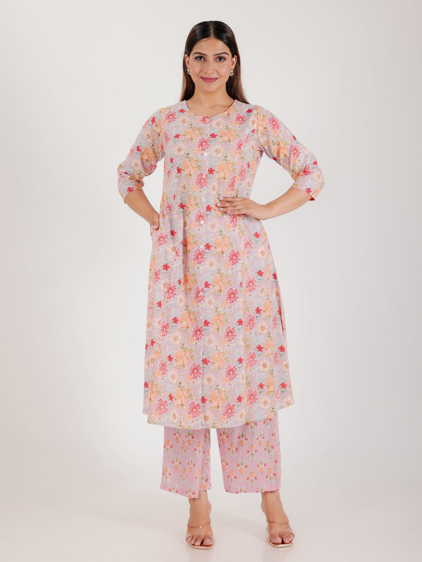 Soft Cotton Floral Kurta