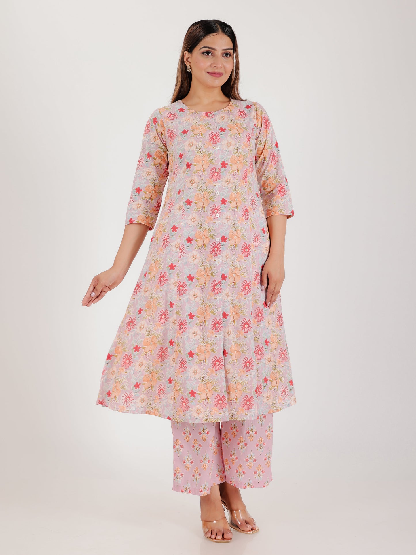 Soft Cotton Floral Kurta