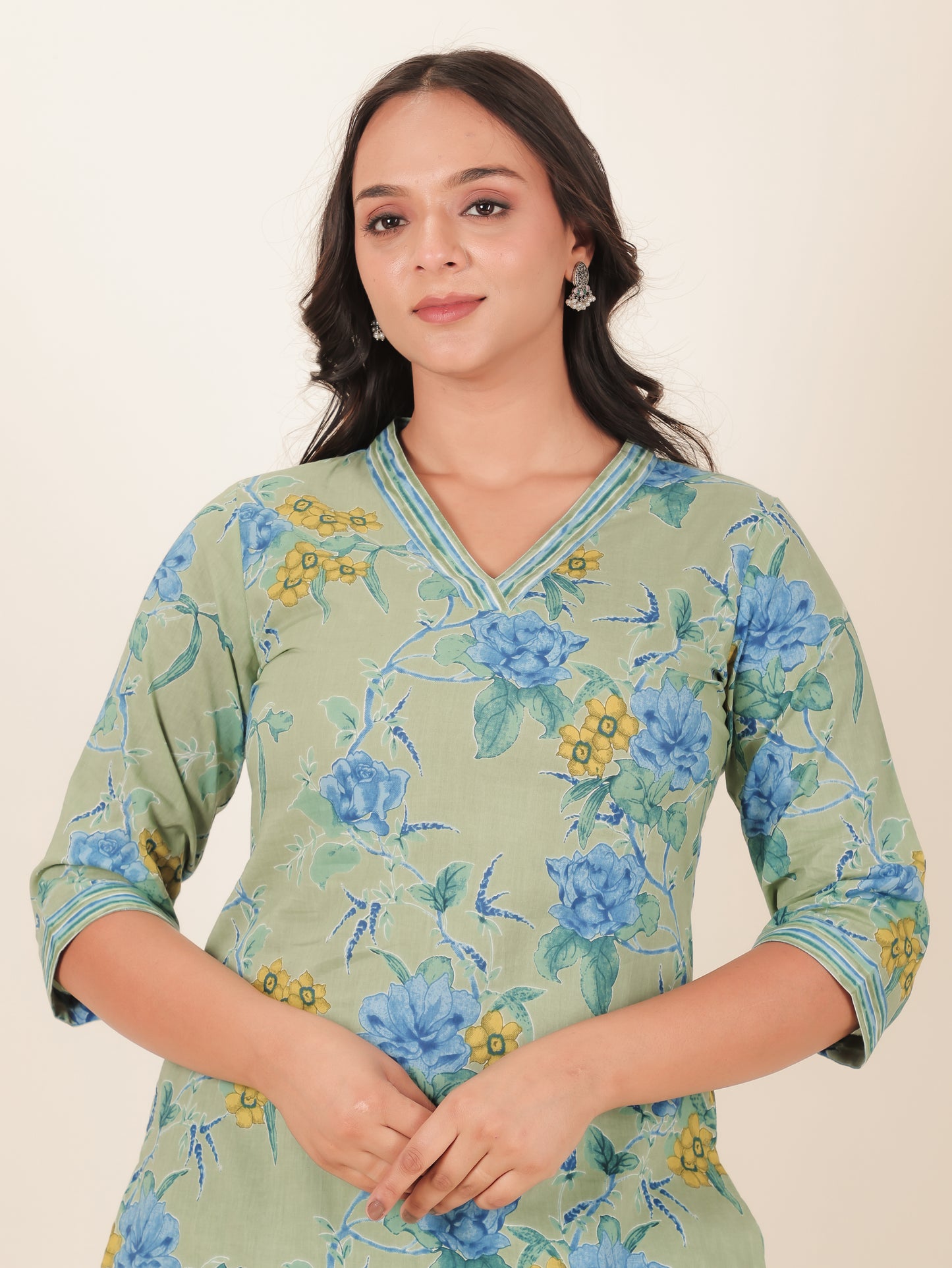 Soft Cotton Floral Kurta