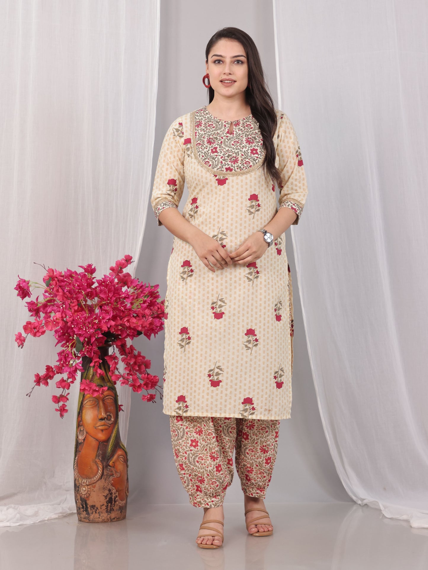 Embroidered Yellow Kurta