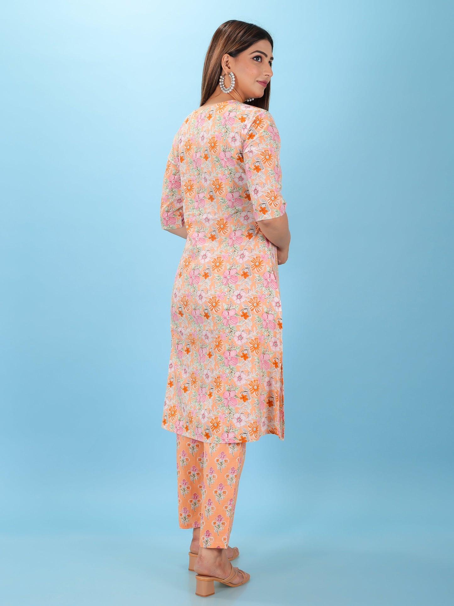 Soft Cotton Floral Kurta