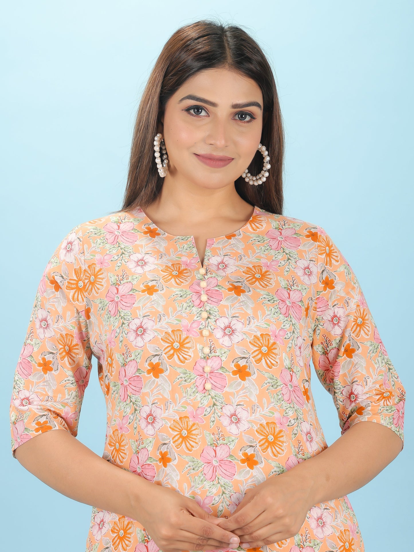 Soft Cotton Floral Kurta