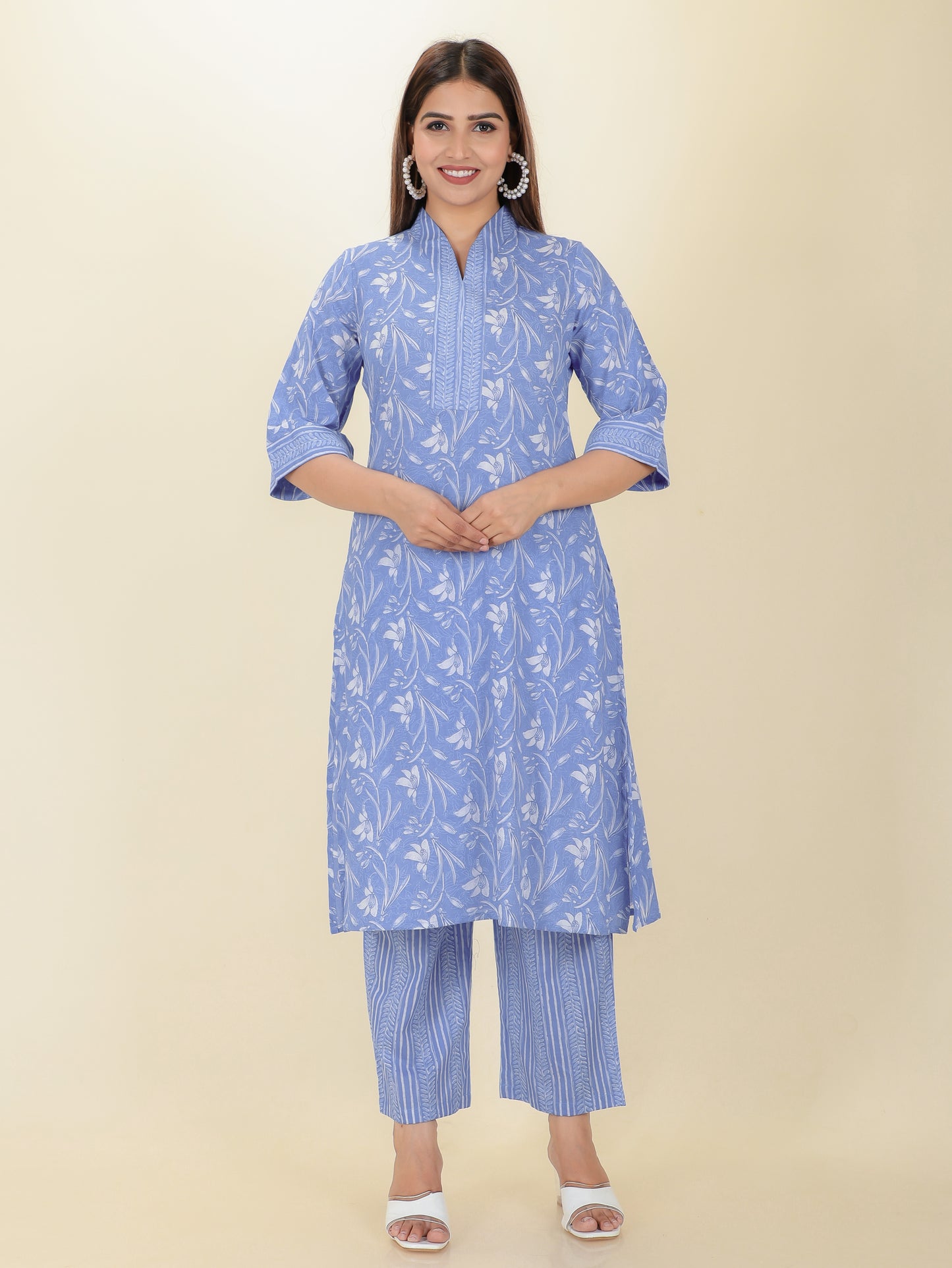 Soft Cotton Floral Kurta