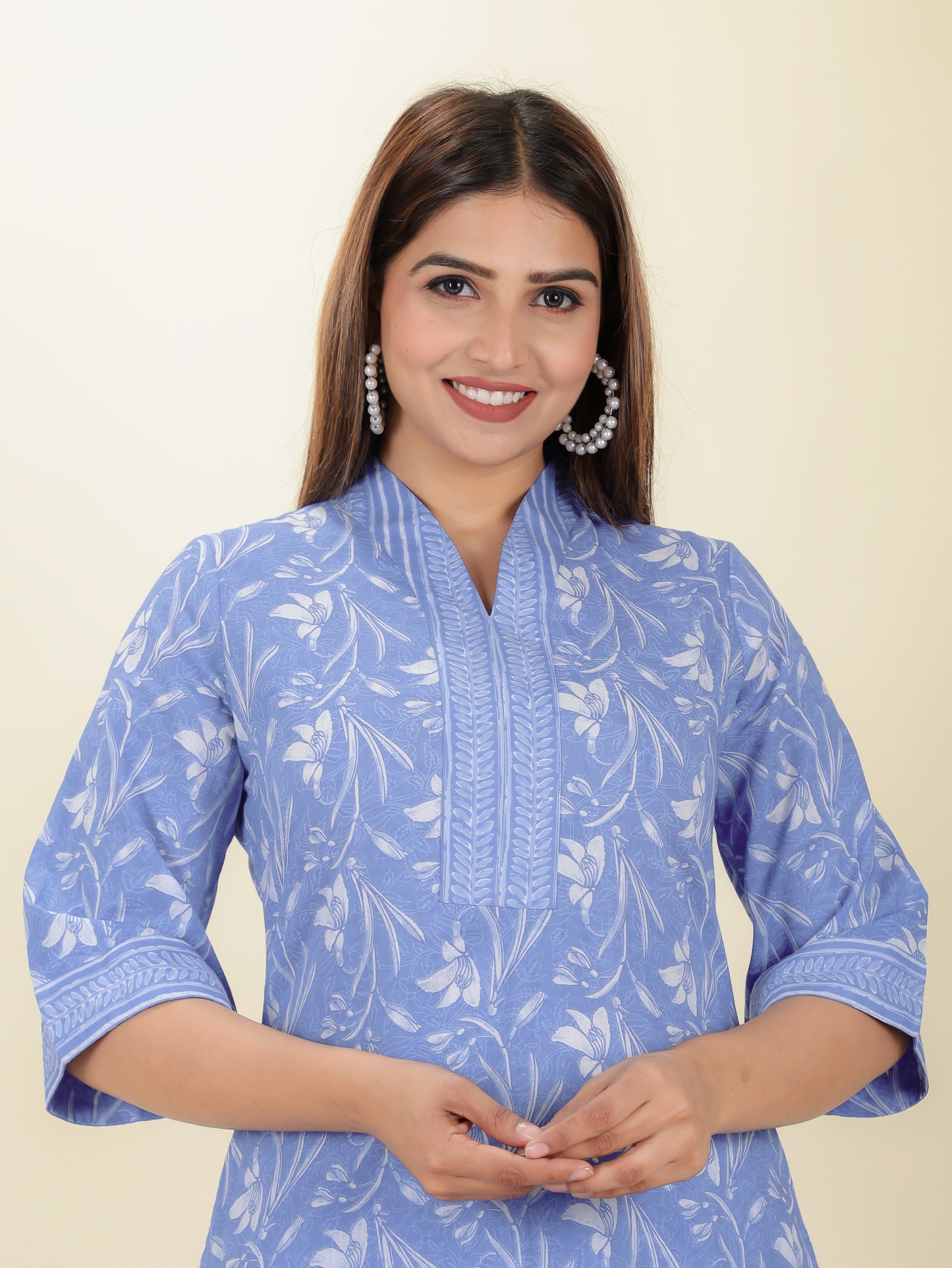 Soft Cotton Floral Kurta