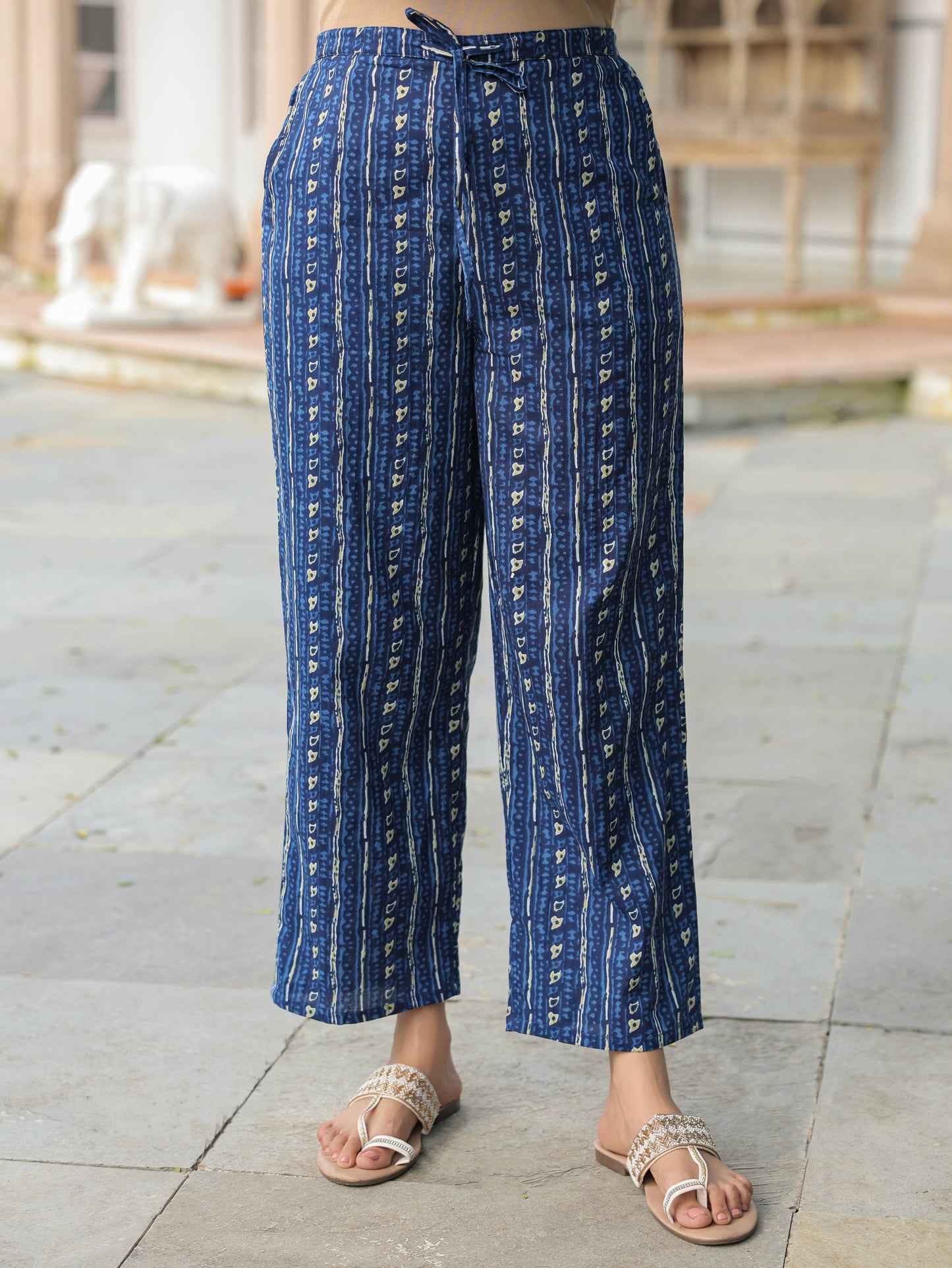 Soft Cotton Striped Pant