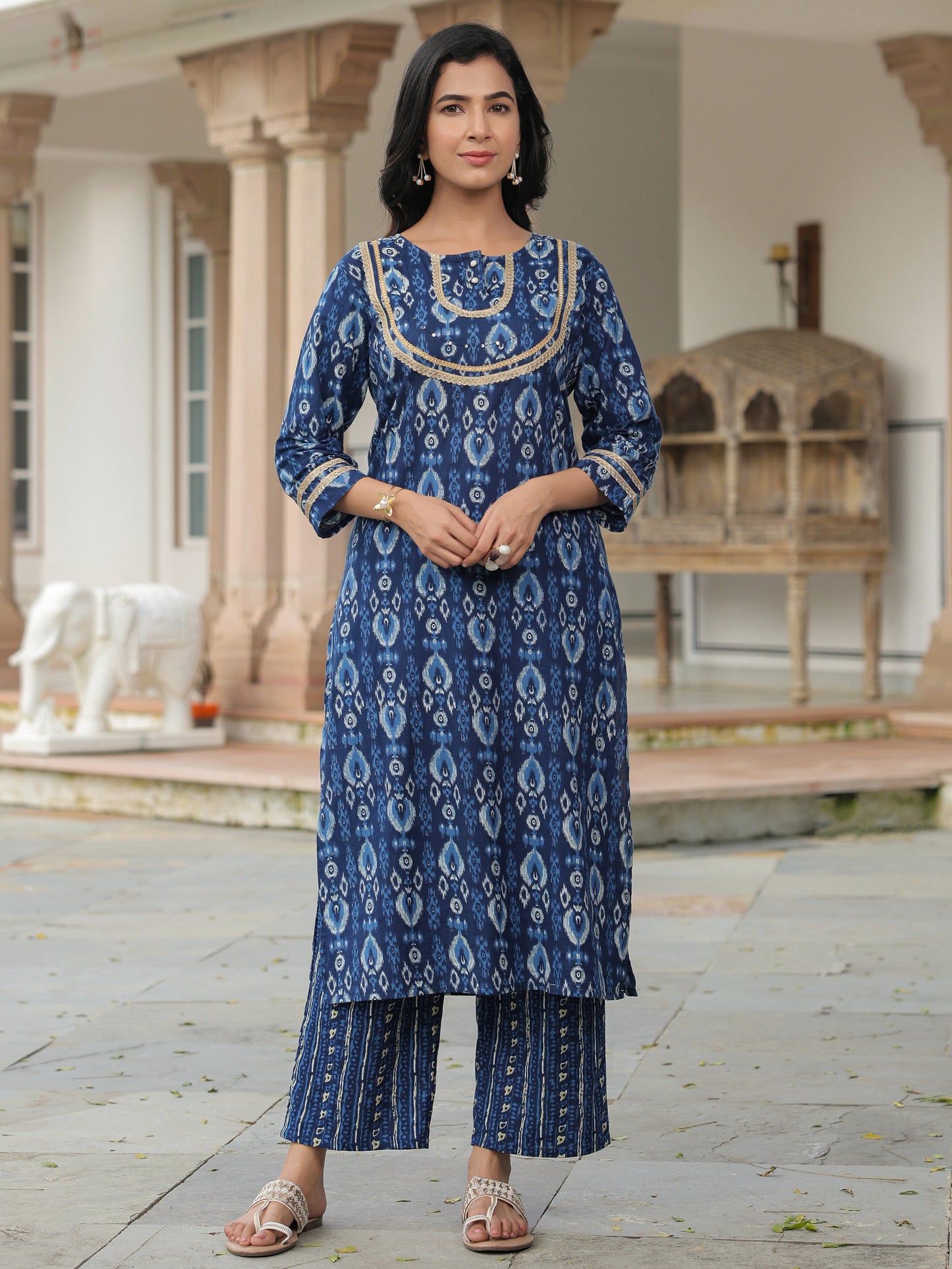 Soft Cotton Ikat Kurta