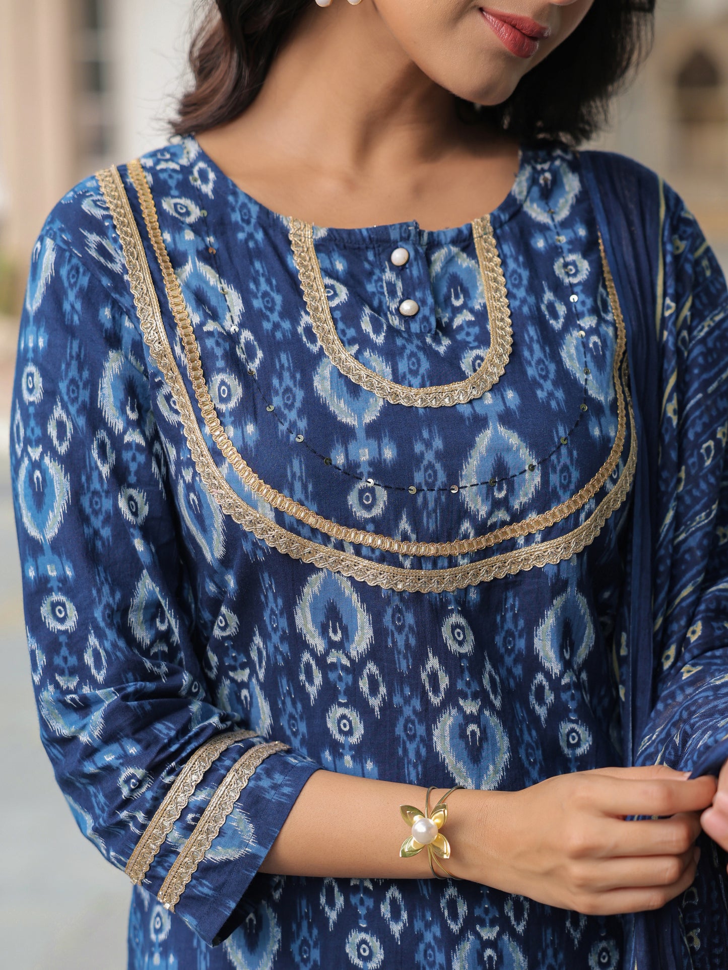 Soft Cotton Ikat Kurta