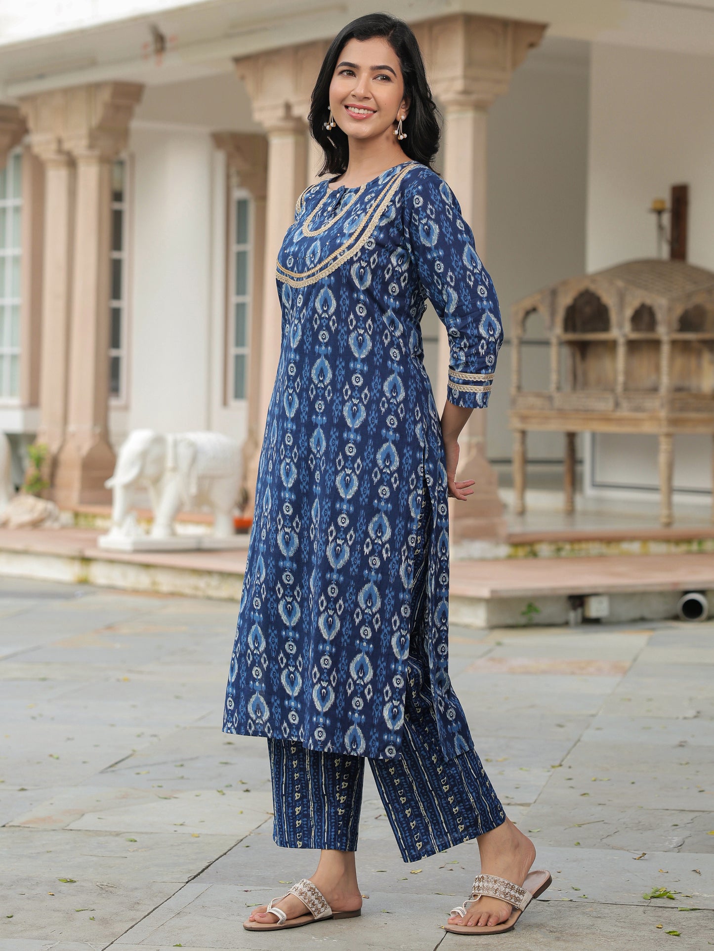 Soft Cotton Ikat Kurta