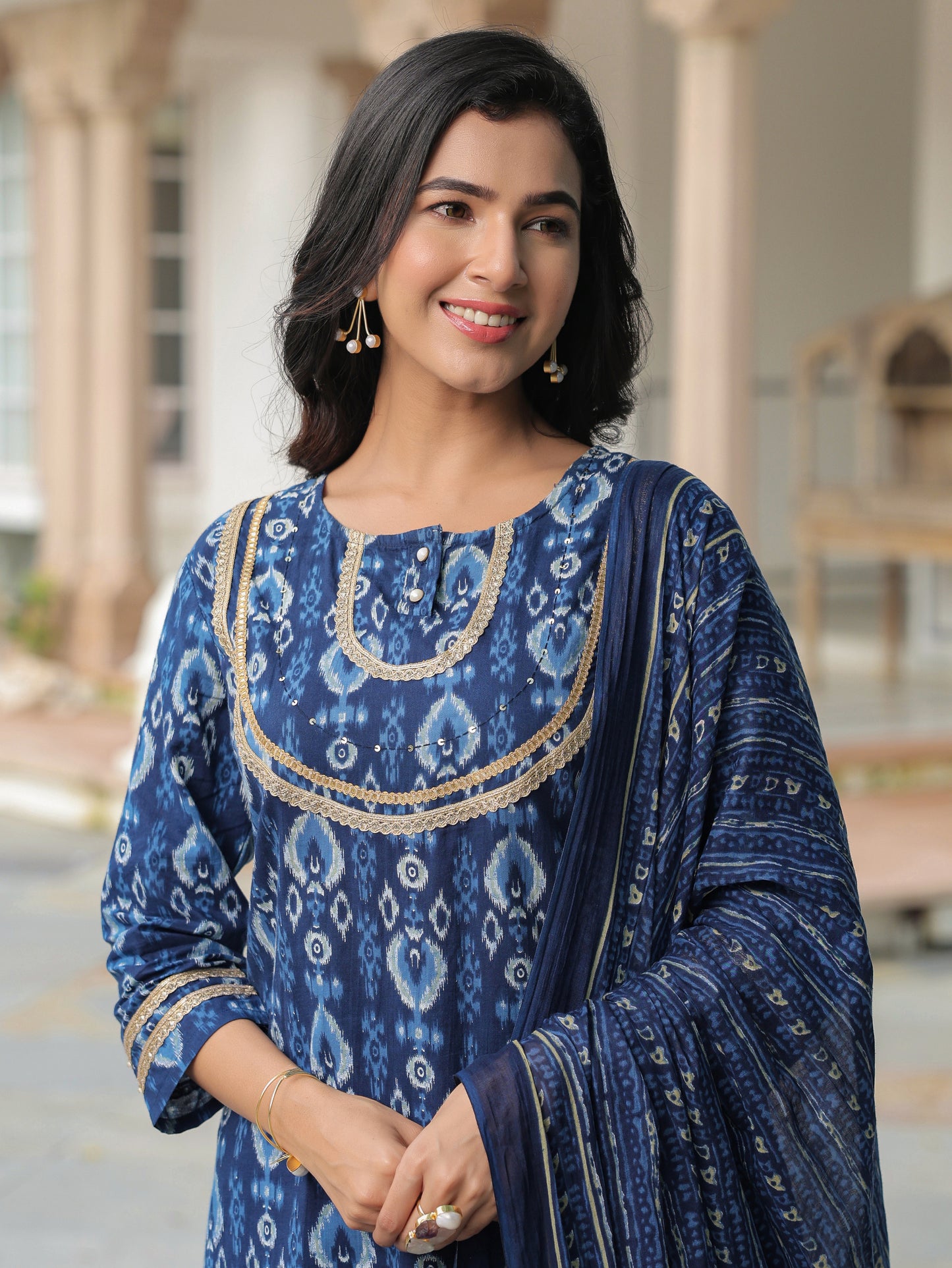 Soft Cotton Ikat Kurta