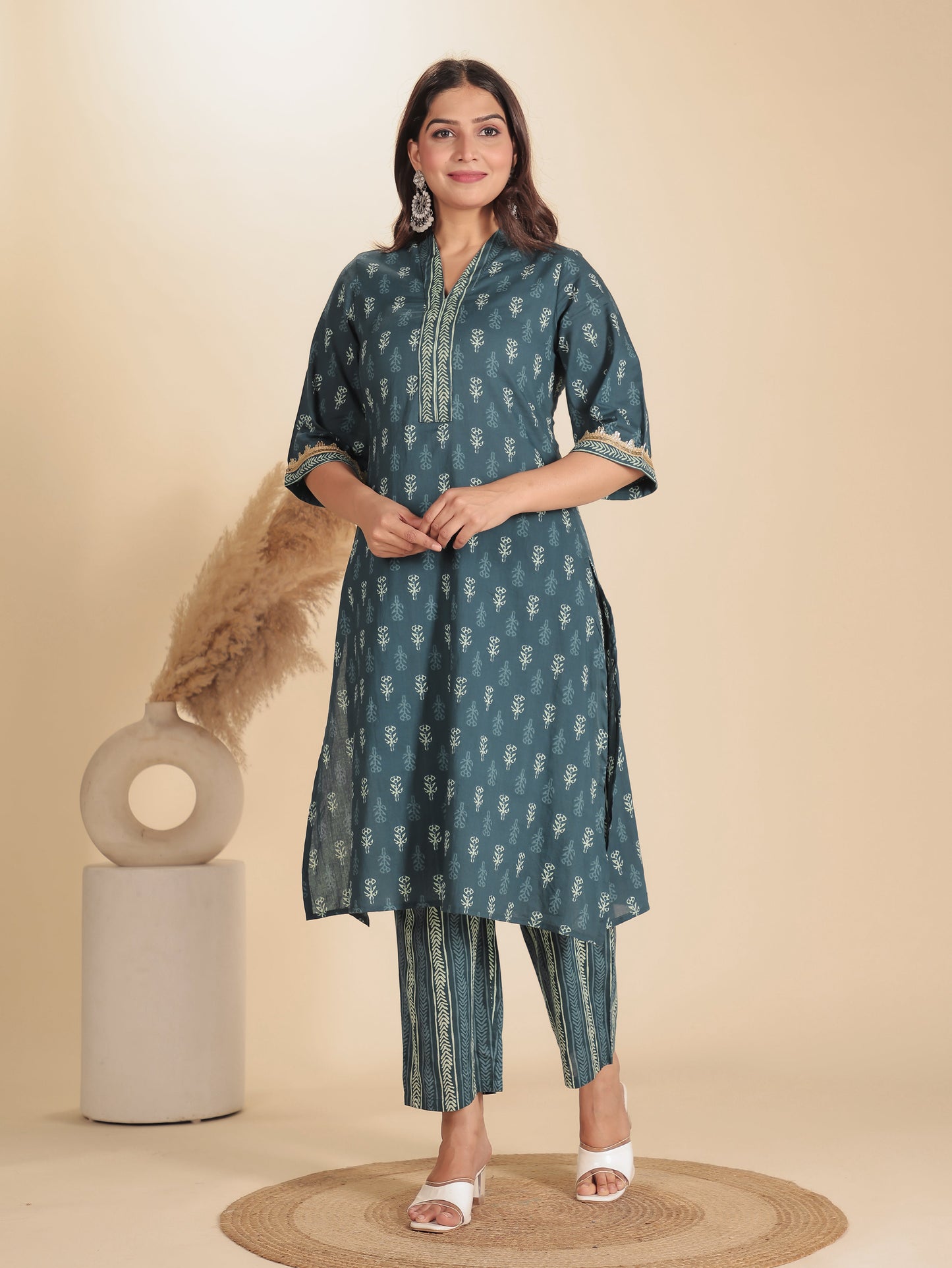 Soft Cotton Block Kurta