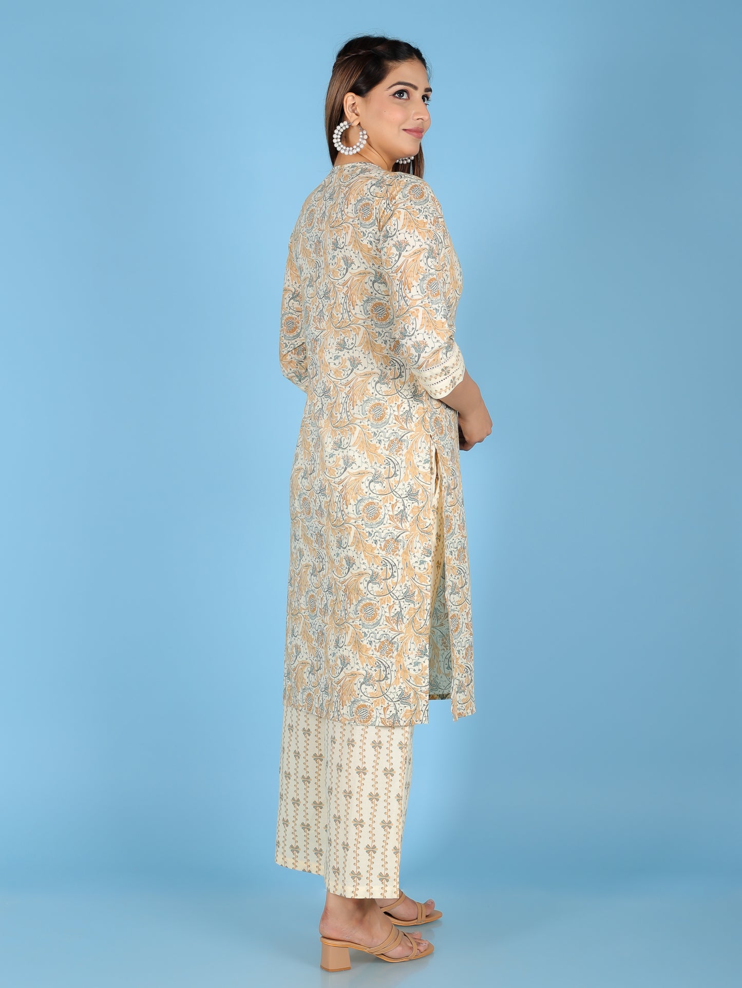 Soft Cotton Floral Kurta